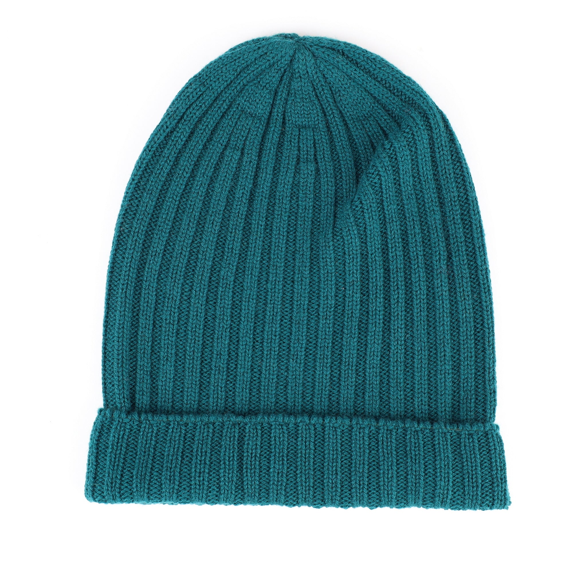 Scottish Forest Green Chunky Cashmere Beanie Hat