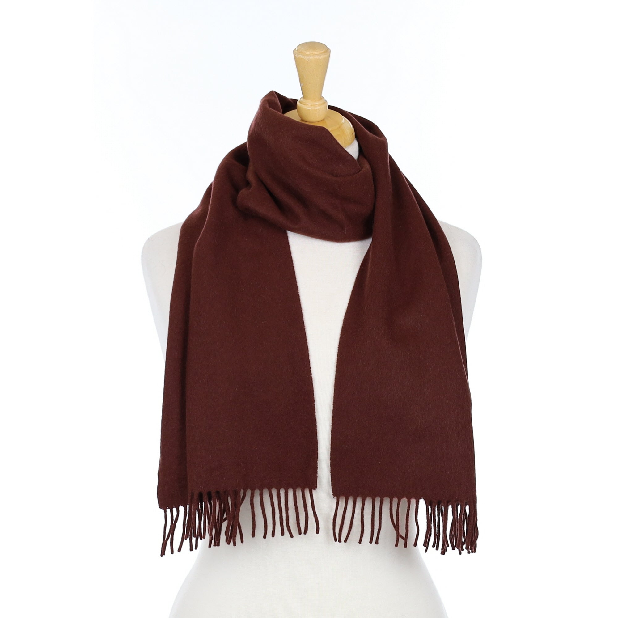 Chestnut Brown Cashmere Woven Scarf