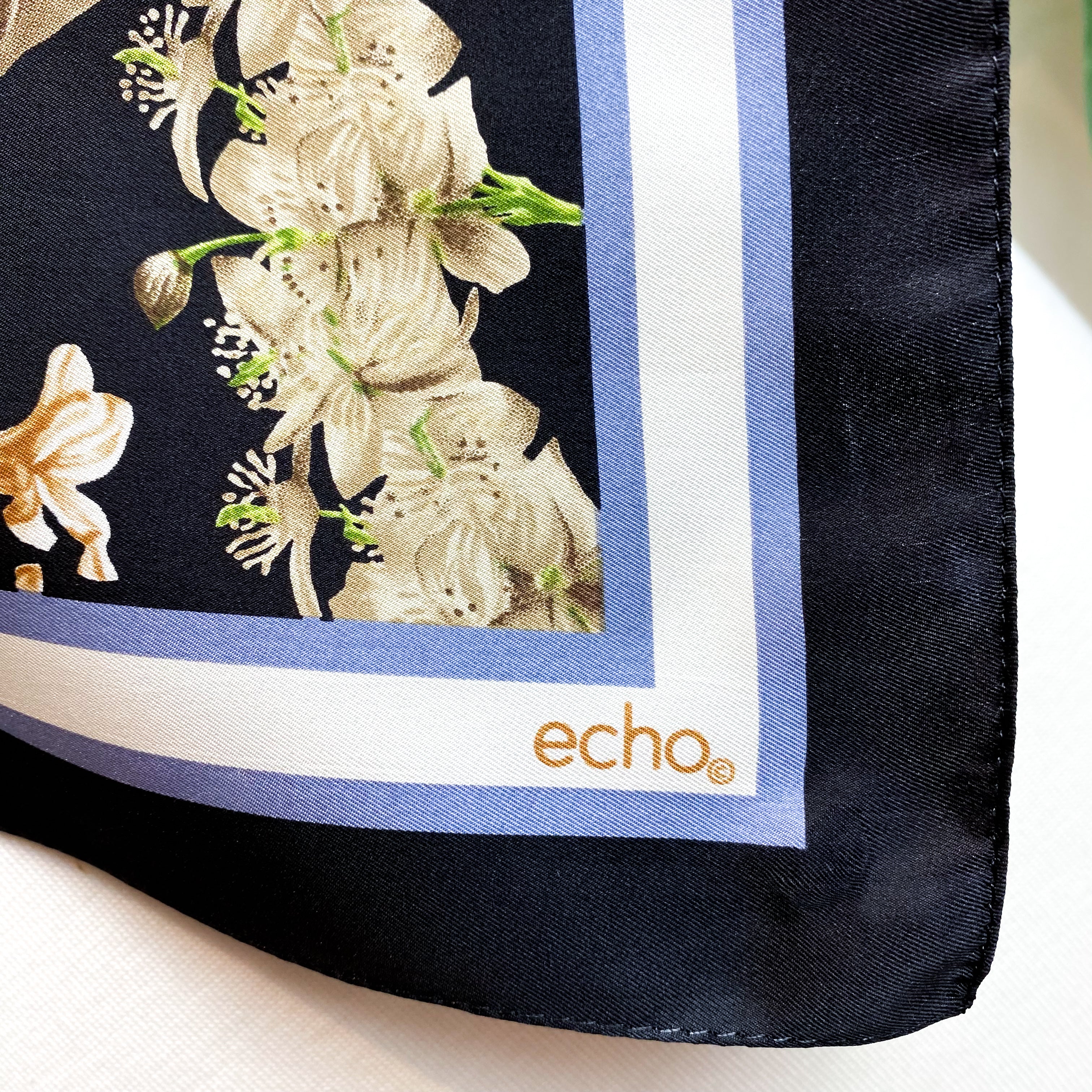 Striking Floral Silk Scarf
