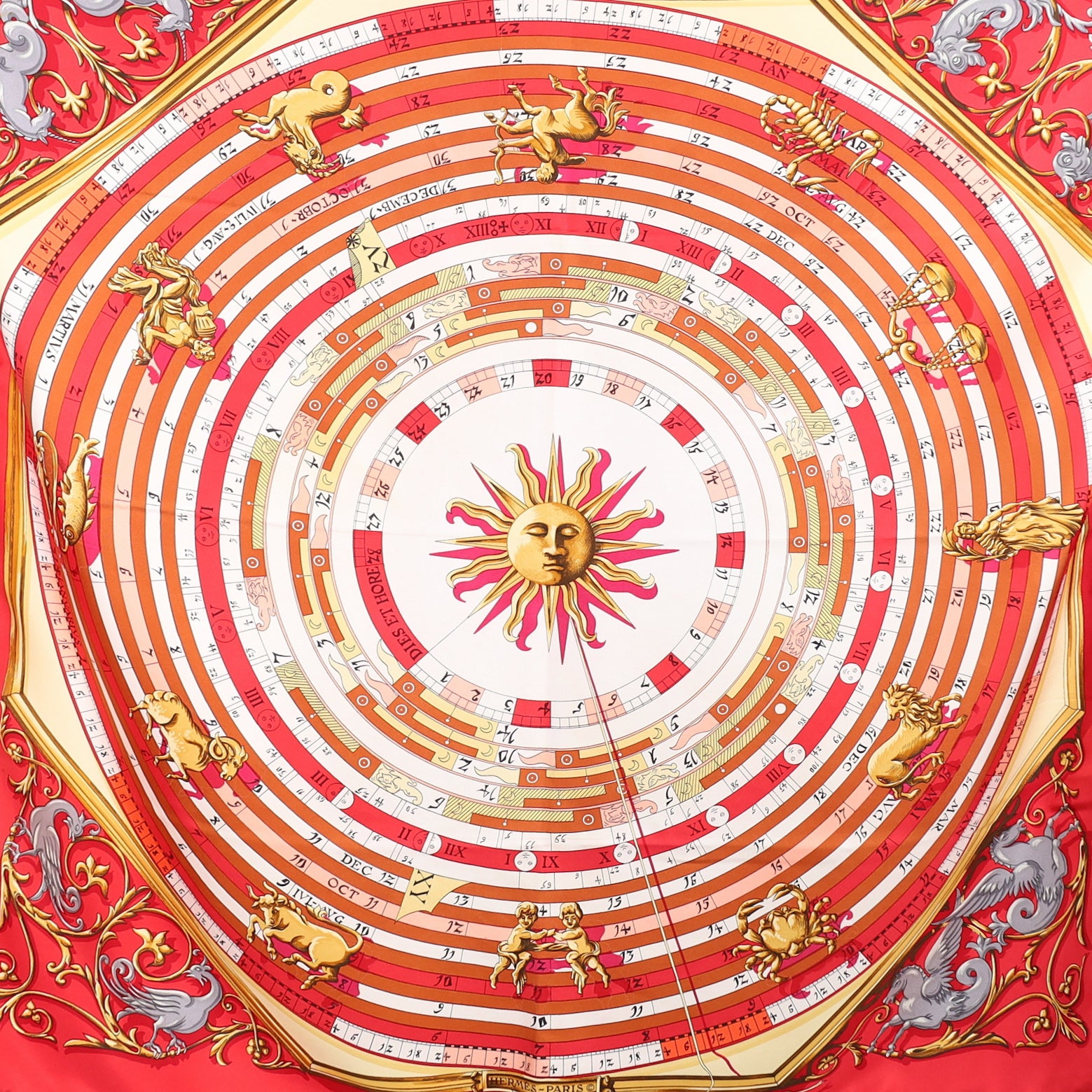 Hermès Dies et Hore Astrologie Silk Scarf