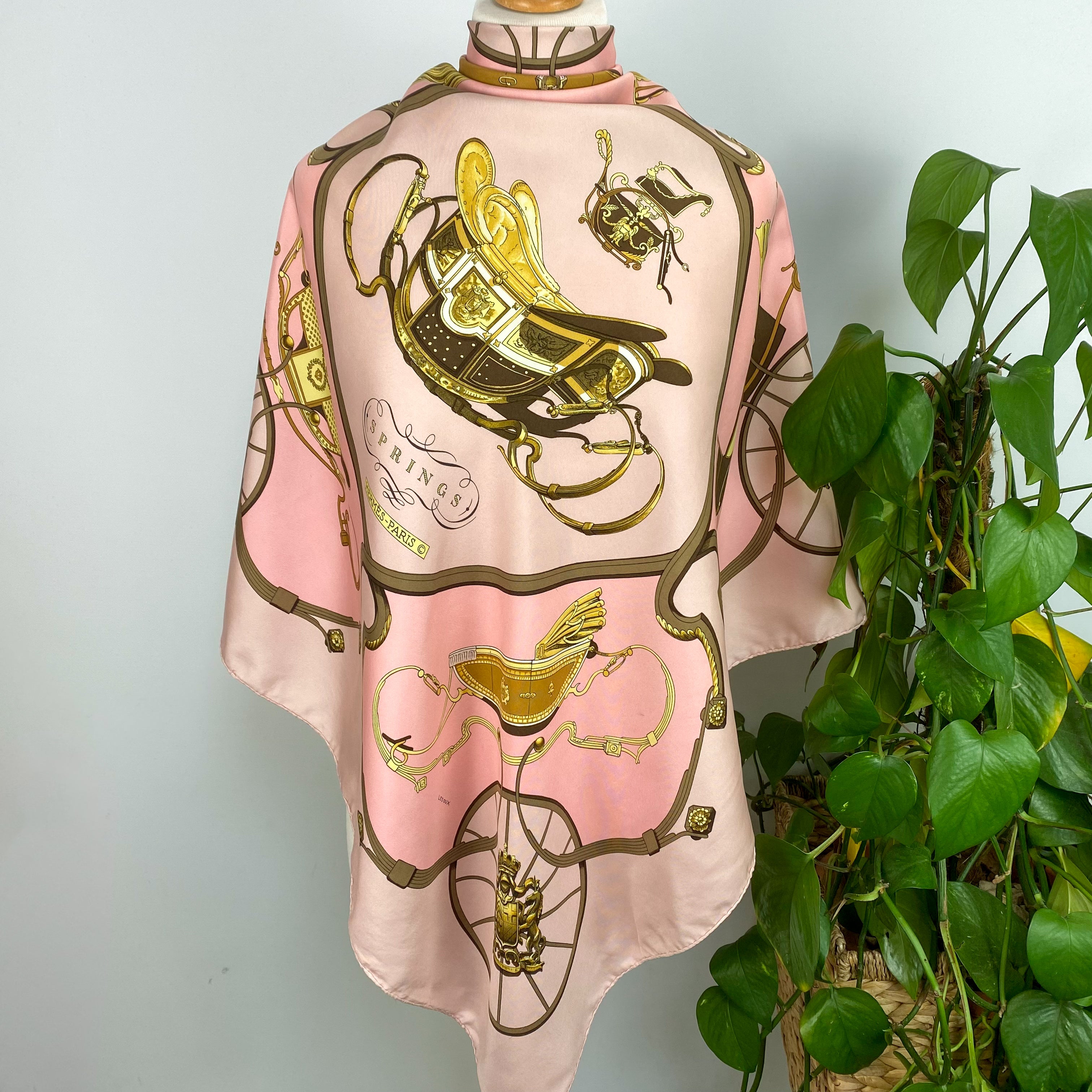 Hermès Springs 1974 Vintage Silk Scarf