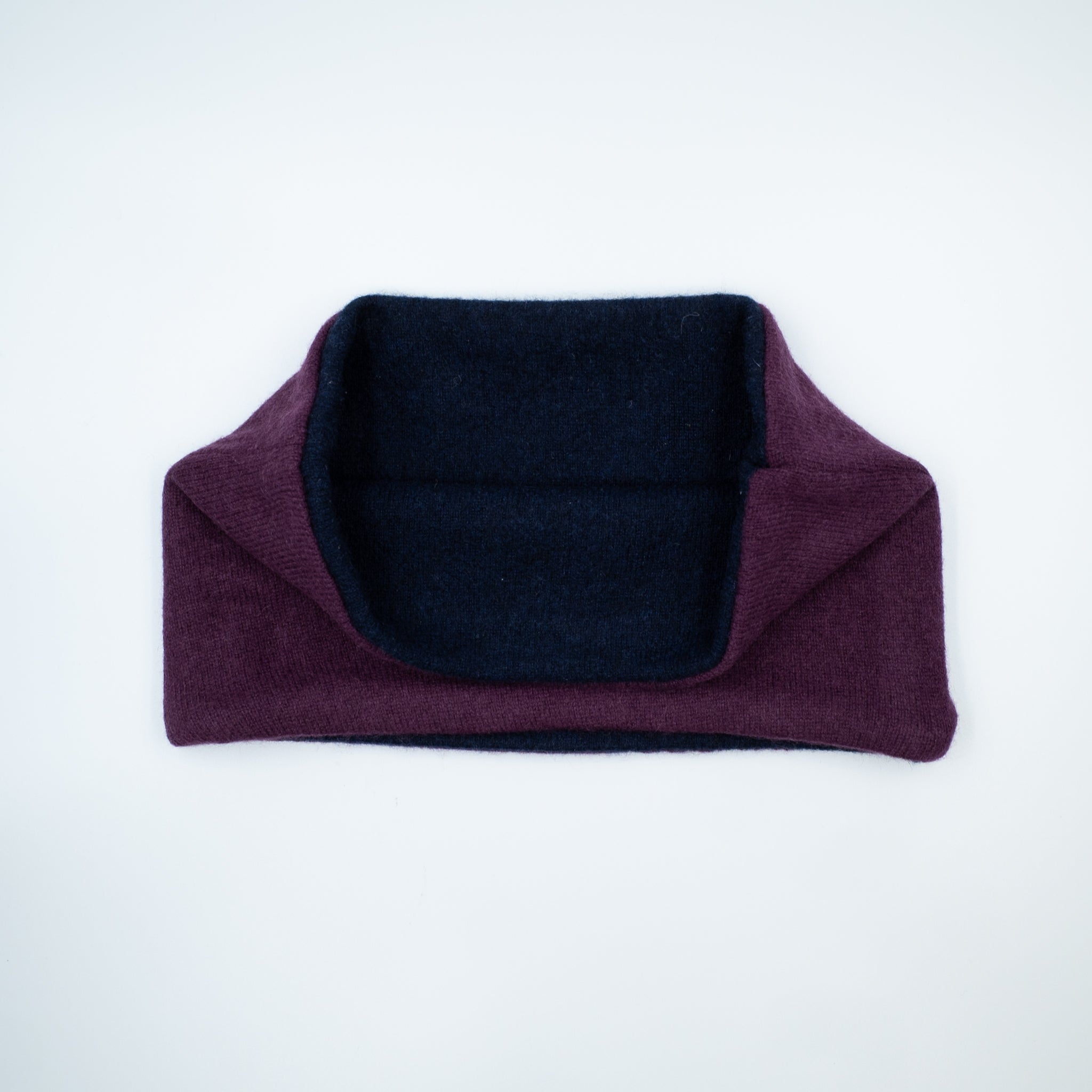 Men’s Plum and Navy Knit Neck Warmer