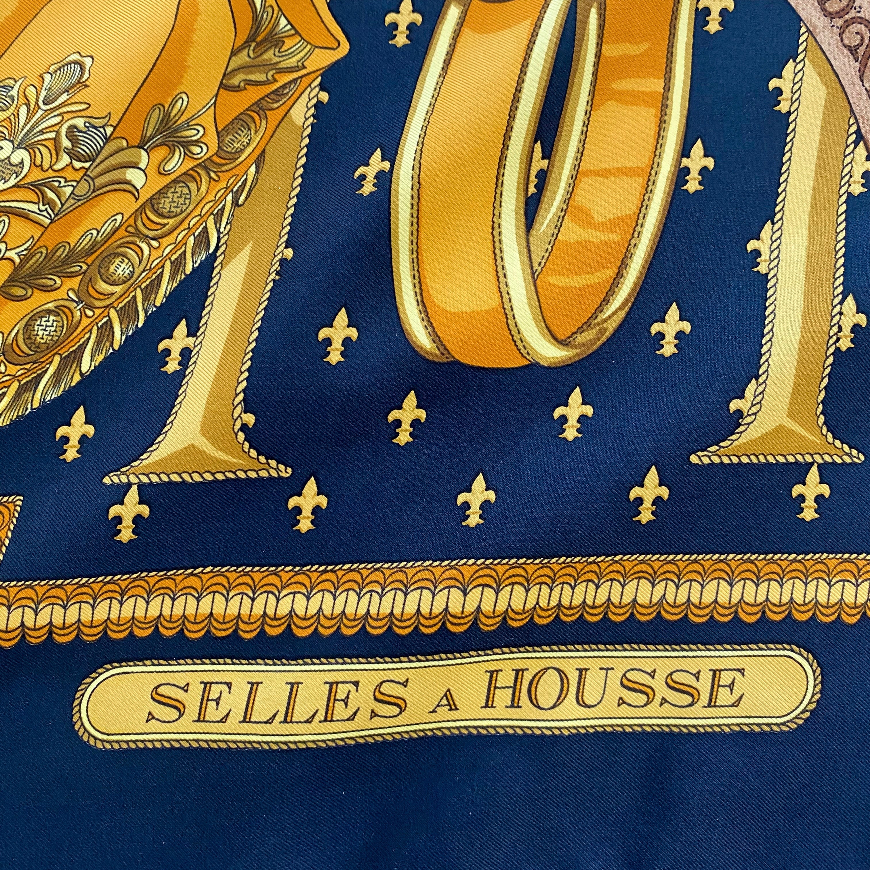Hermès Selles a House 1967 Silk Scarf
