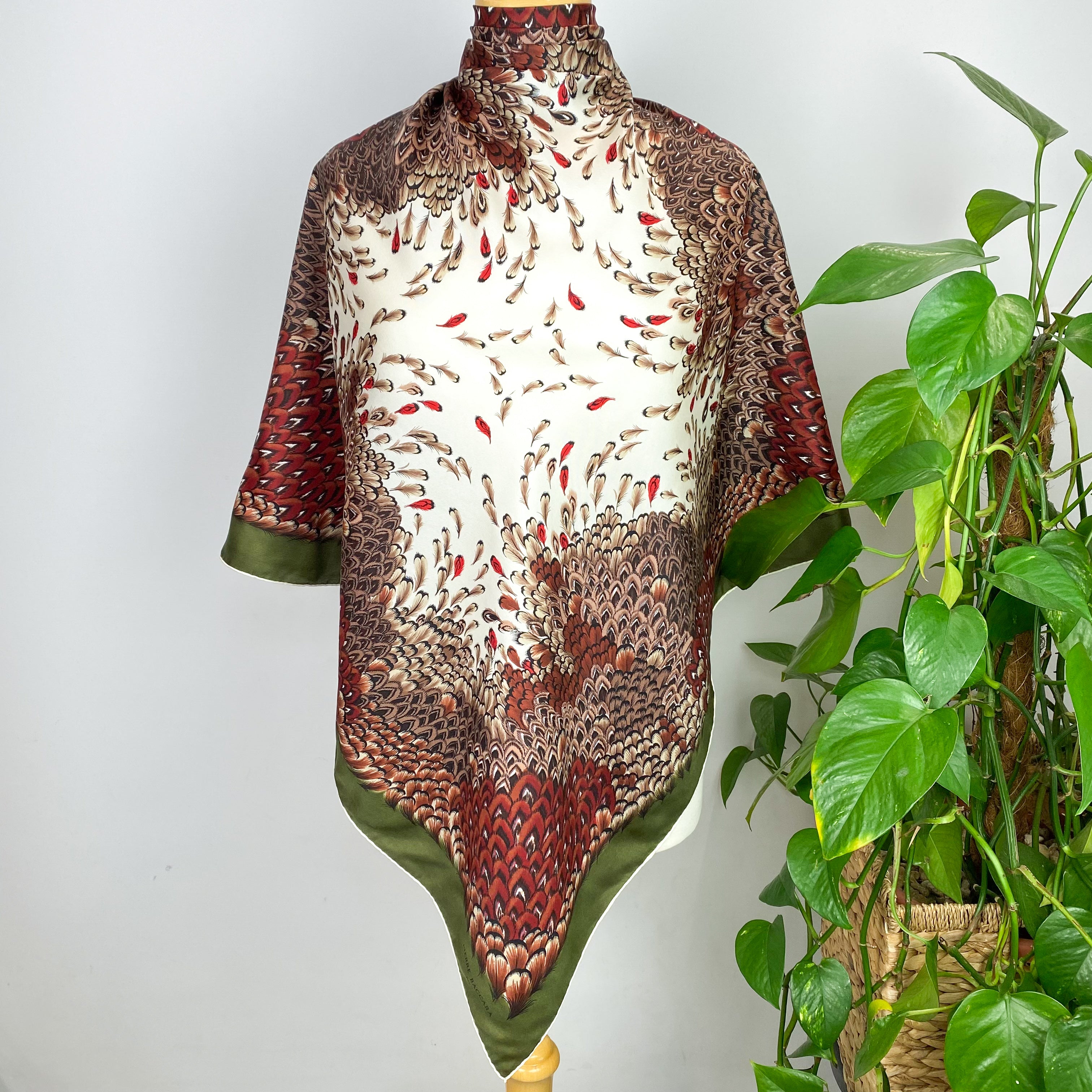 1960s Pierre Baccara Vintage Silk Scarf