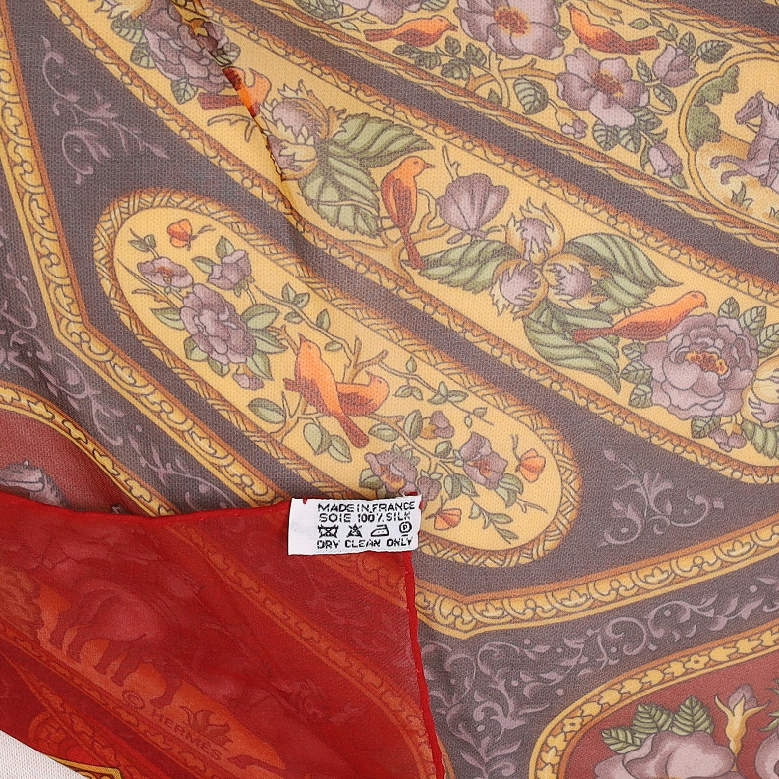 Hermès Qalamdan Mousseline Silk Scarf
