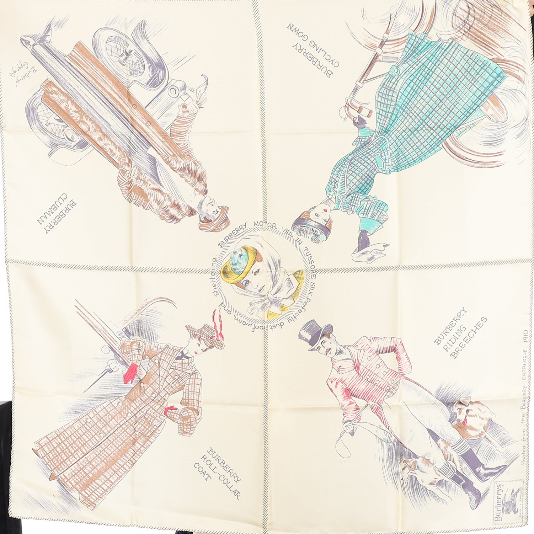 Brand New Burberrys Vintage Silk Scarf