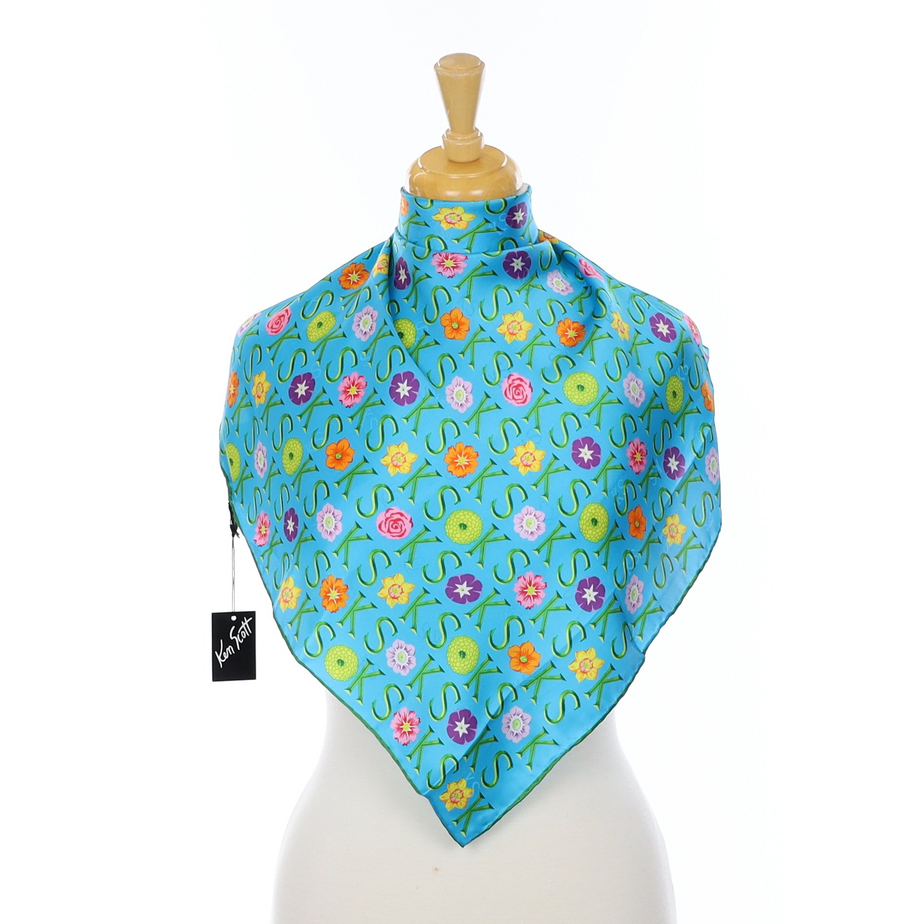 Brand New Ken Scott Designer Silk Scarf