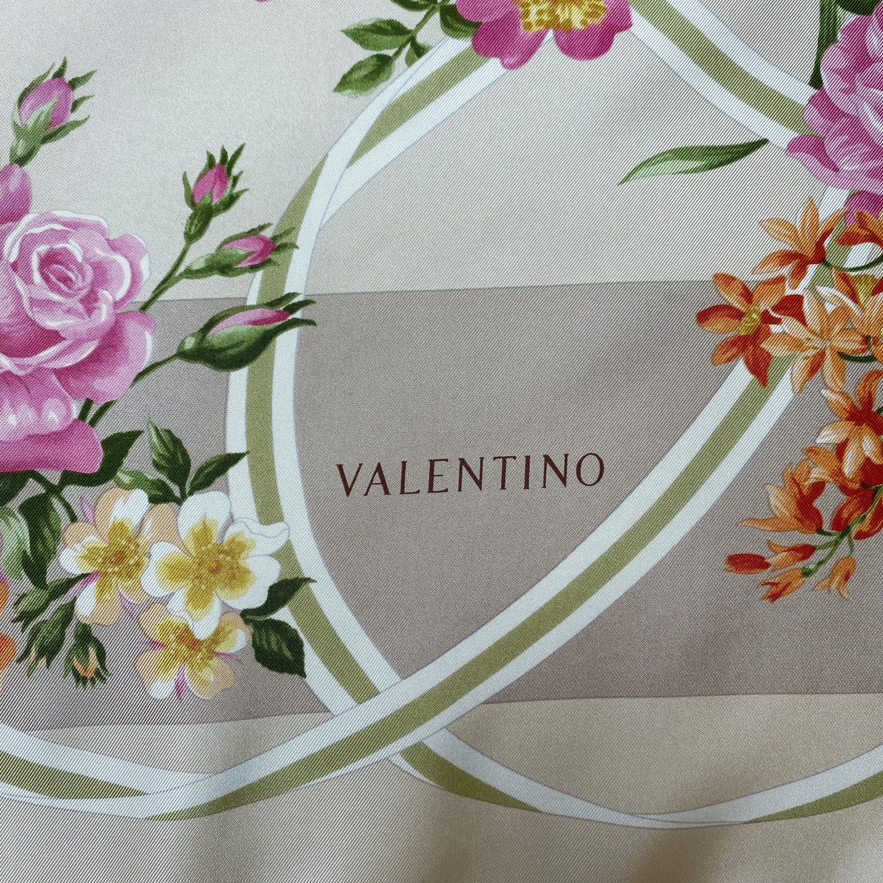 Stunning Valentino Floral Silk Scarf