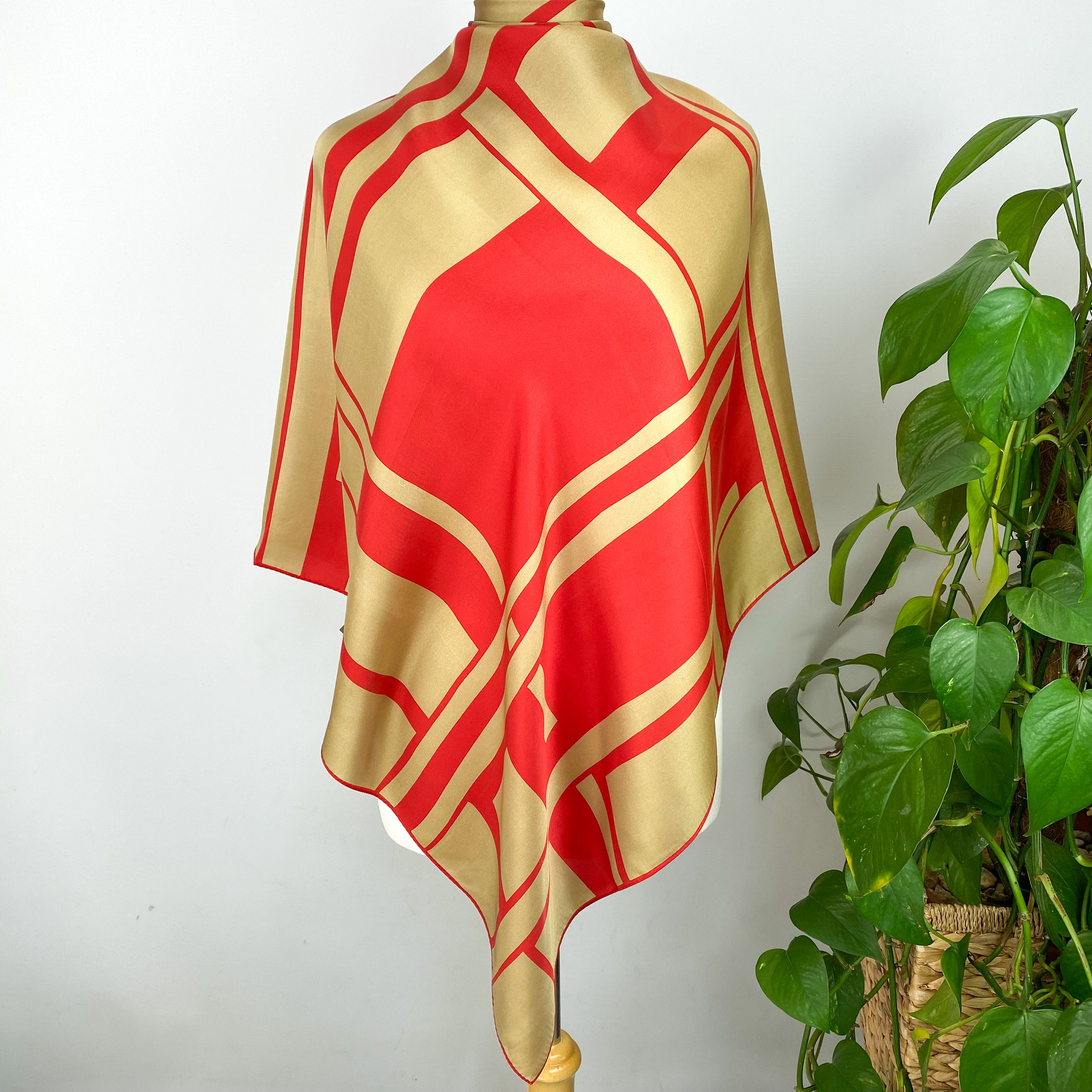 Brand New Echo Geometric Silk Scarf