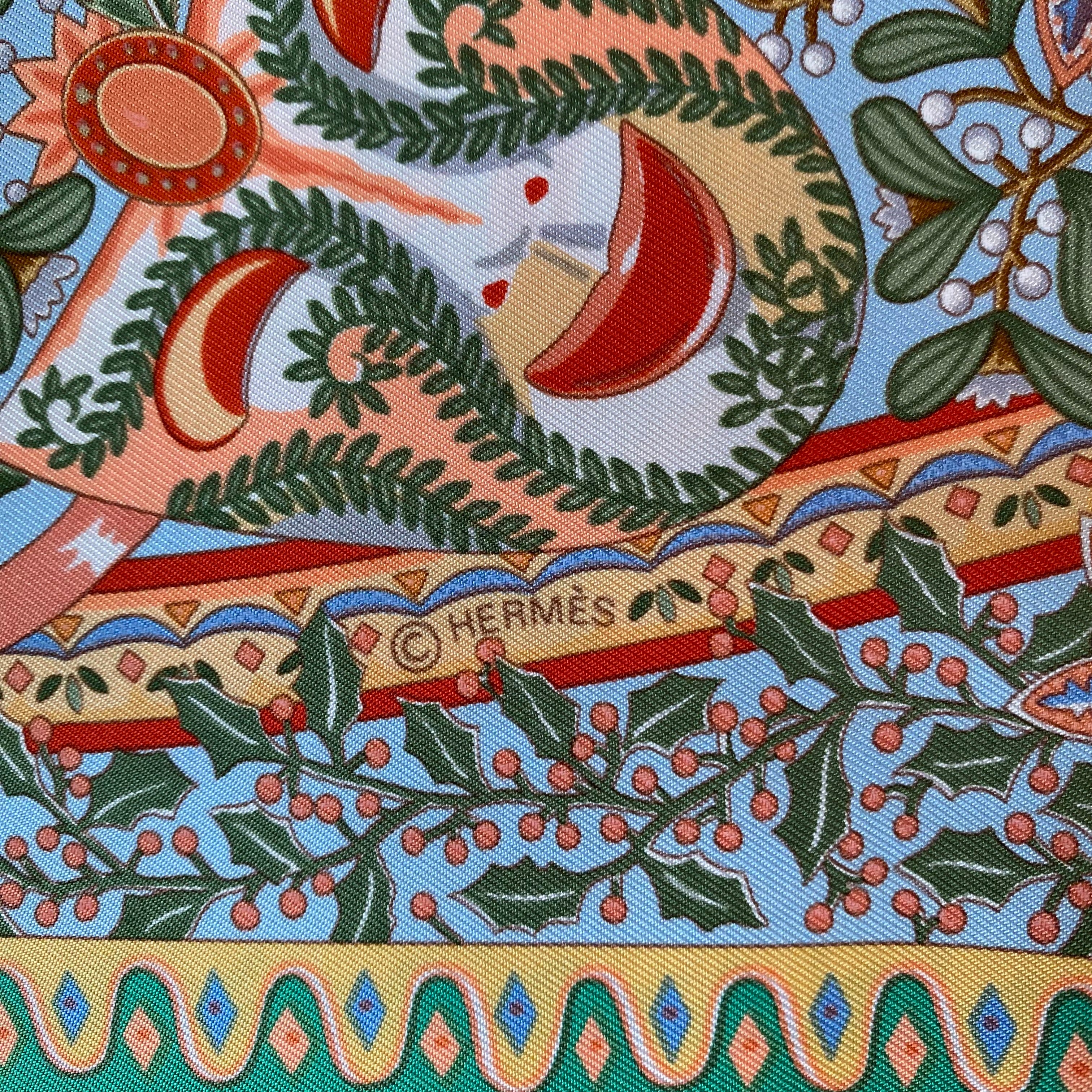 Hermès Axis Mundi Silk Scarf