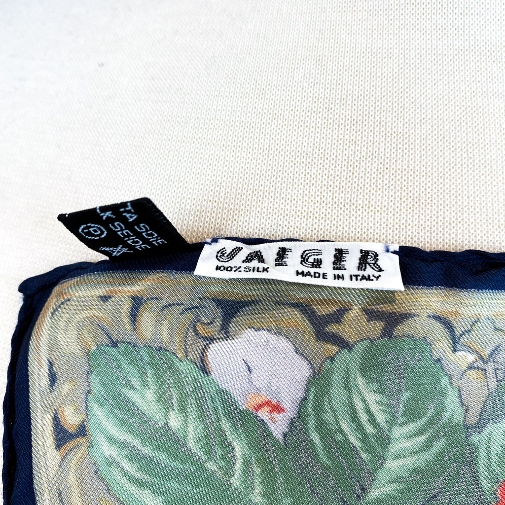 Immaculate 1980s Jaeger Floral Vintage Silk Scarf