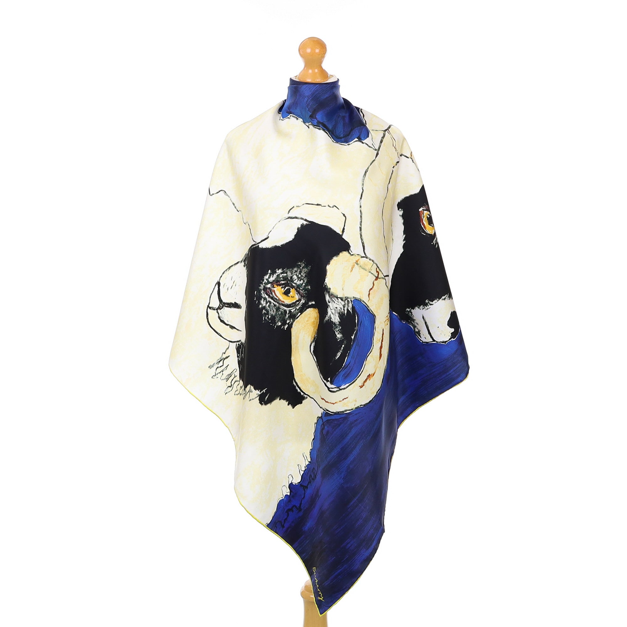 Brand New Burberry Sheep Design Silk Scarf