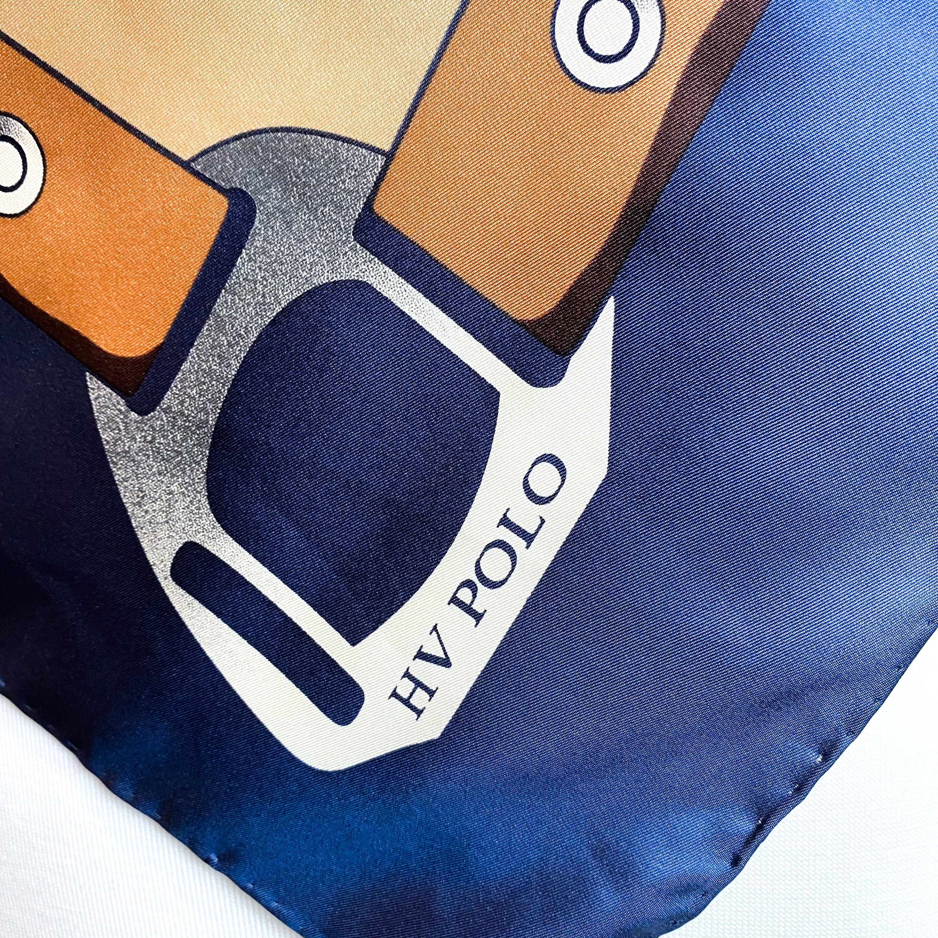 1980’s HV Polo Designer Silk Scarf