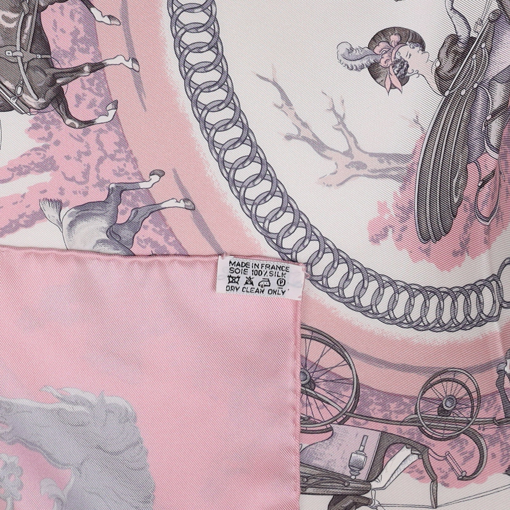 Pristine Hermès La Promenade de Longchamps Silk Scarf