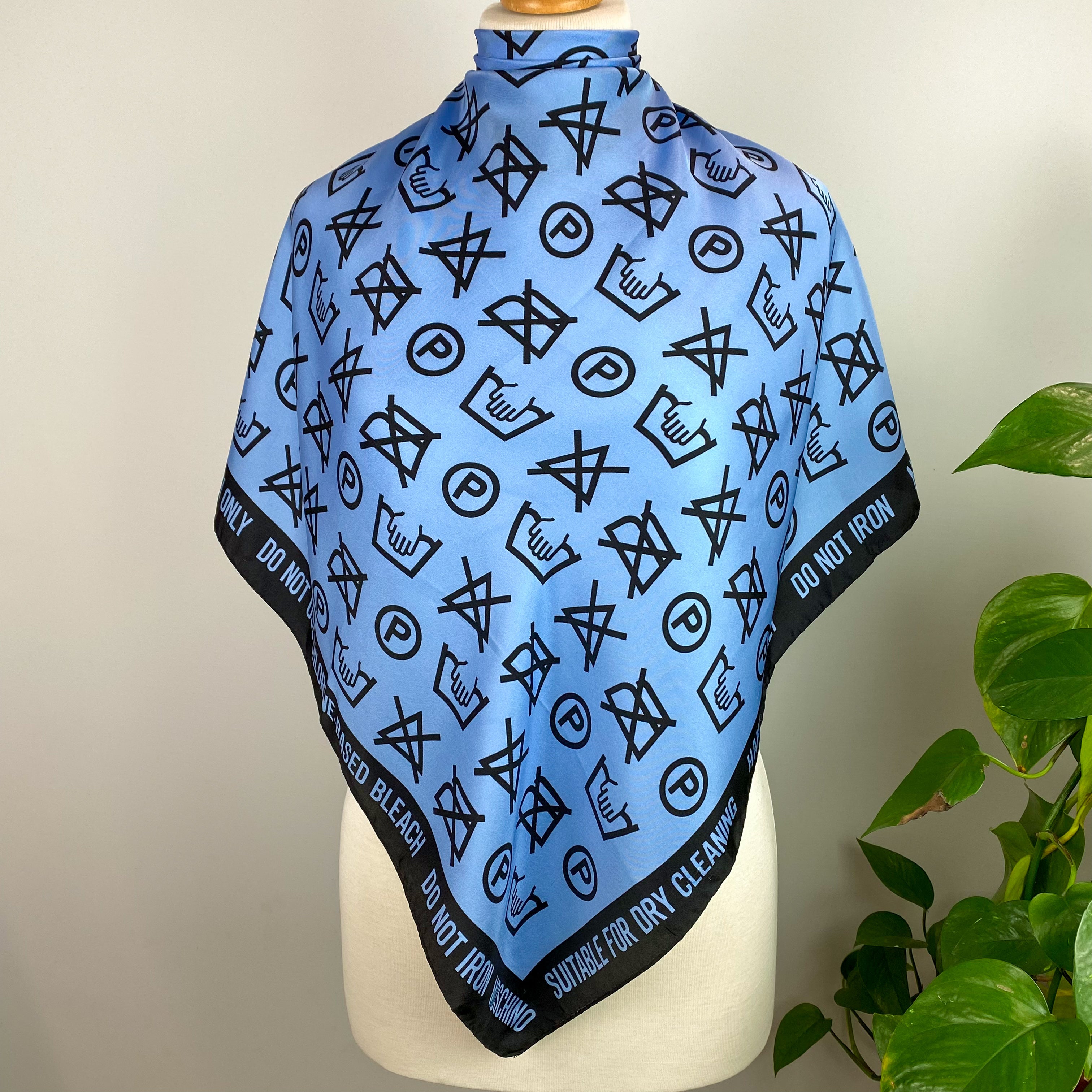 Moschino Laundry Icon Silk Scarf