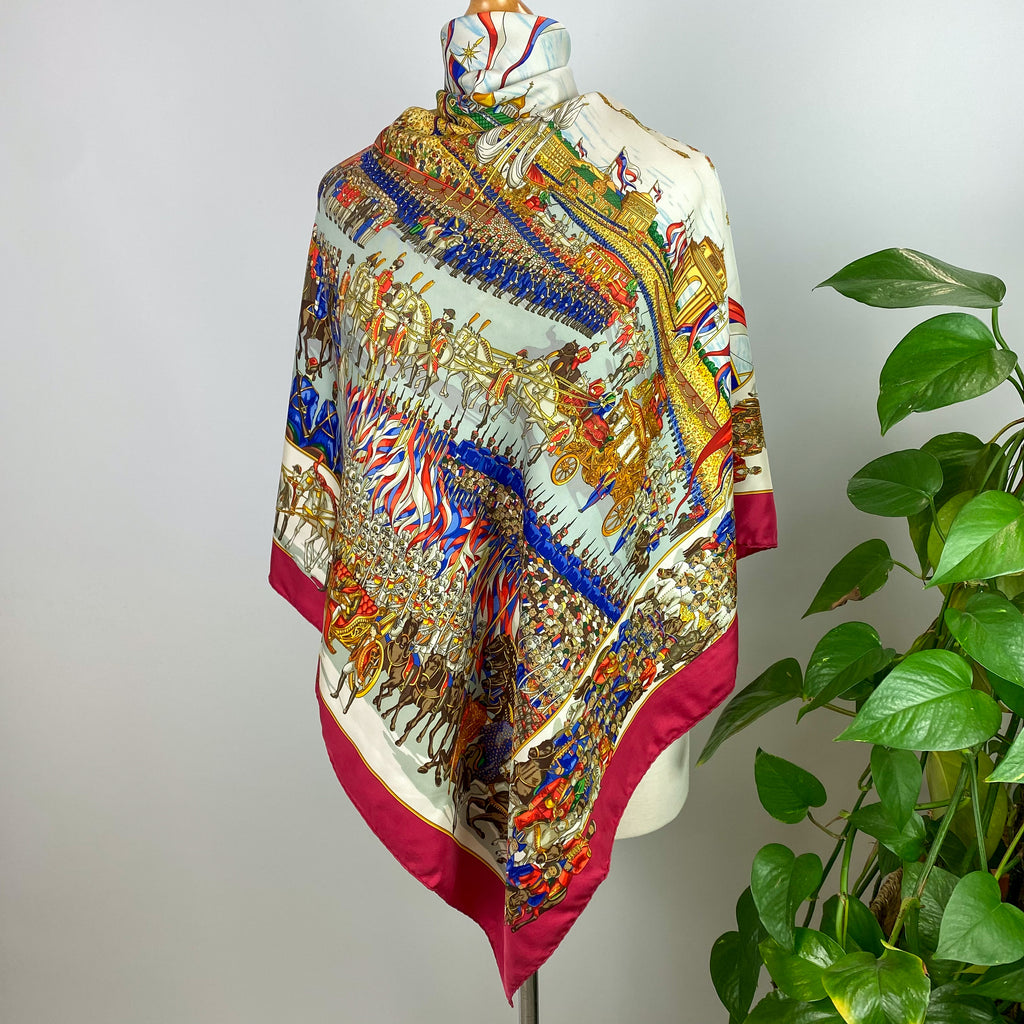 Hermès Grand Cortège À Moscou 1992 Silk Scarf Rare
