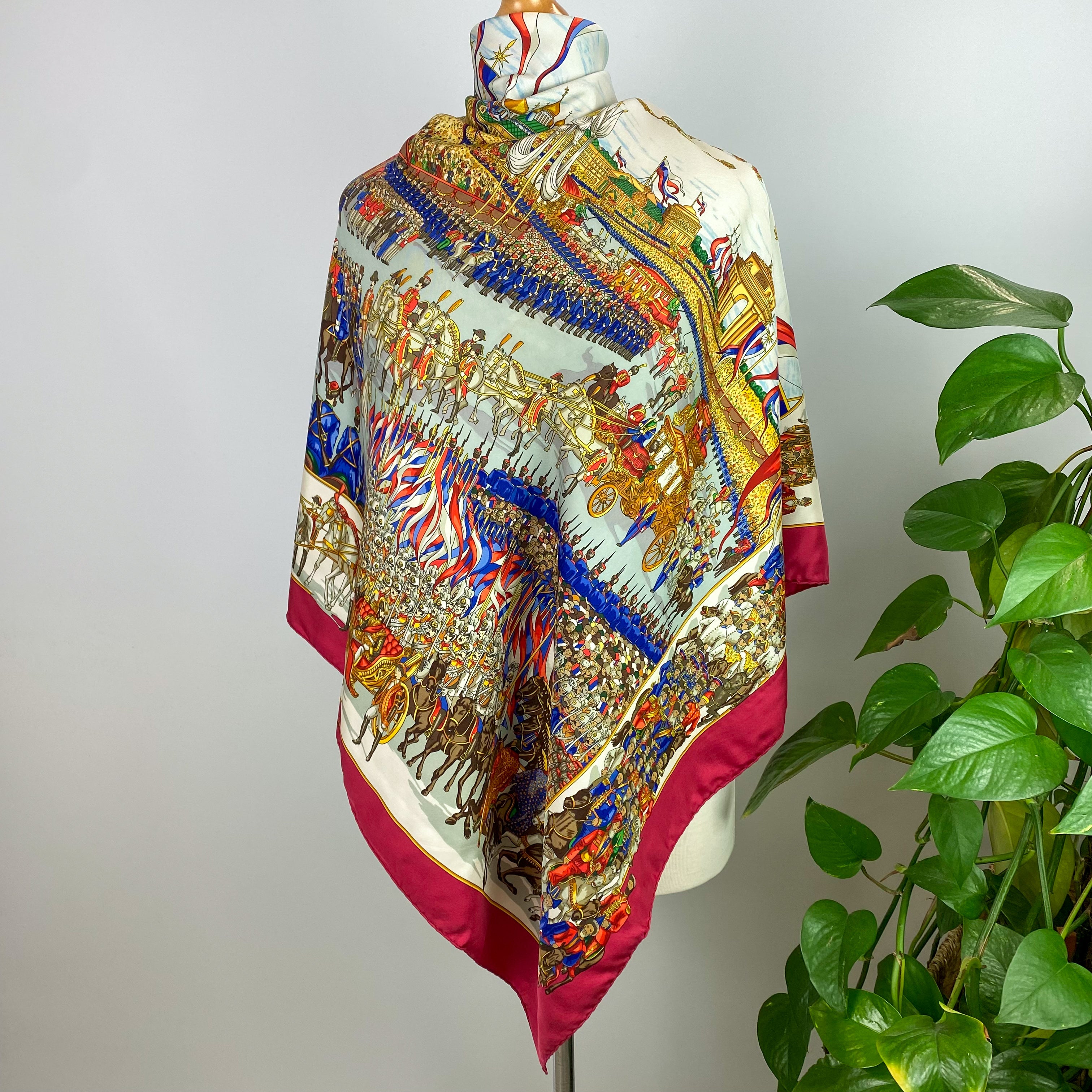 Hermès Grand Cortège À Moscou 1992 Silk Scarf Rare