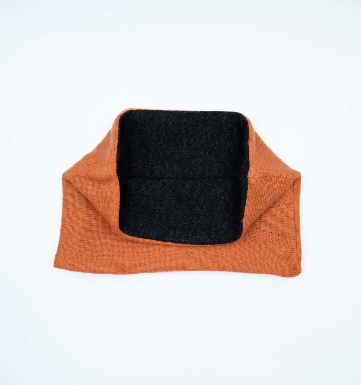 Pumpkin Orange and Charcoal Grey Neck Warmer
