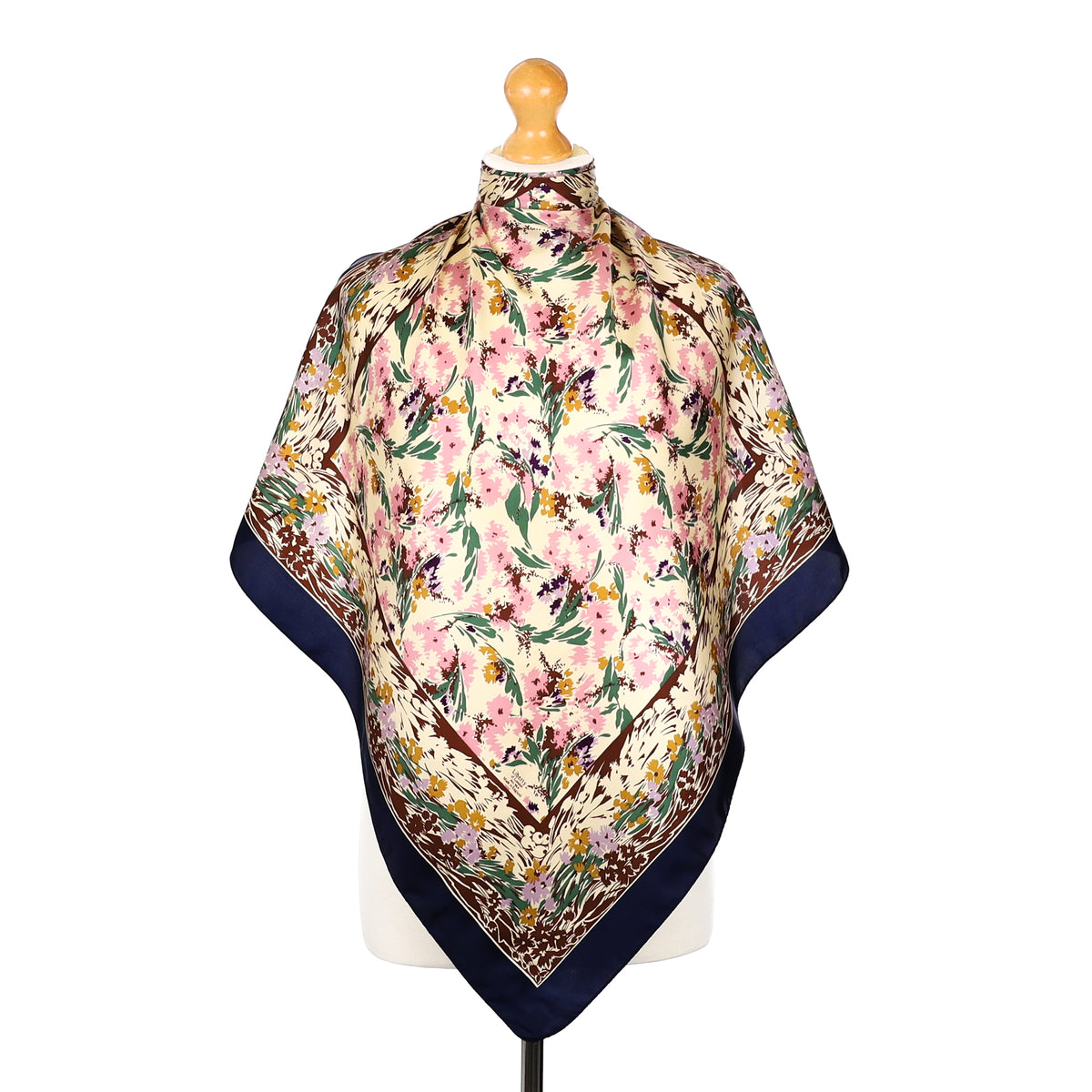 Liberty Pink Floral Vintage Silk Scarf