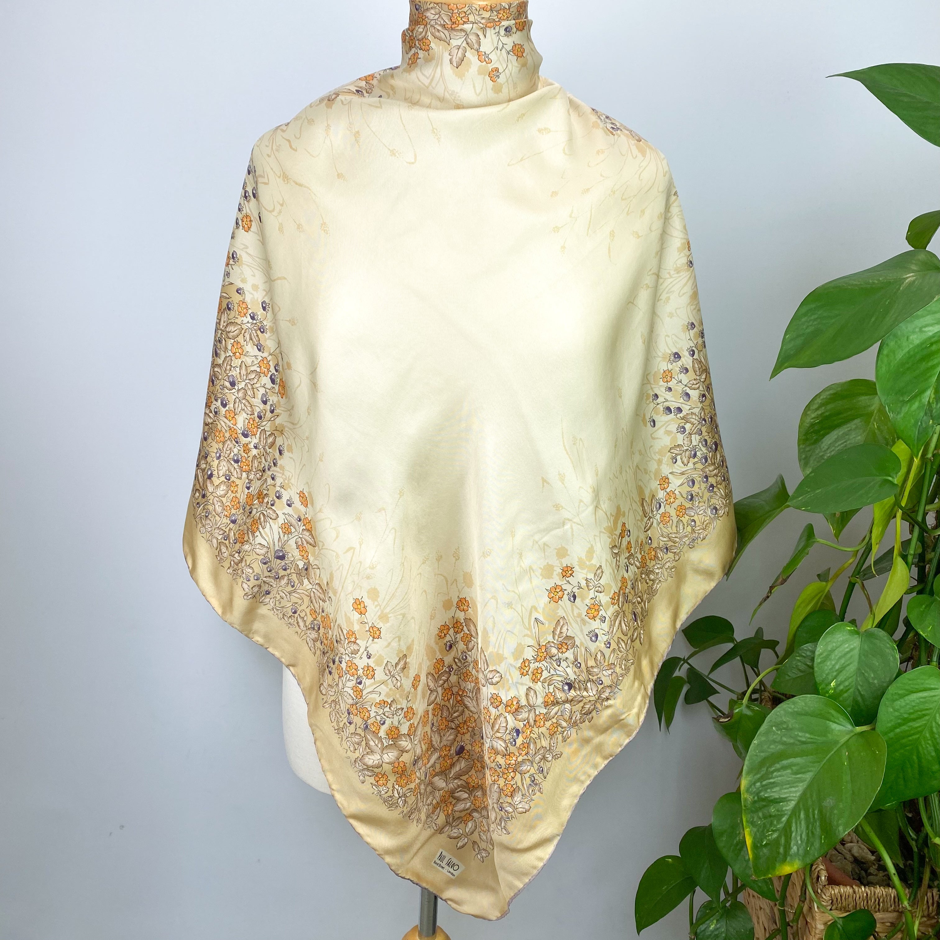 1960s Paul Salgo Vintage Silk Scarf