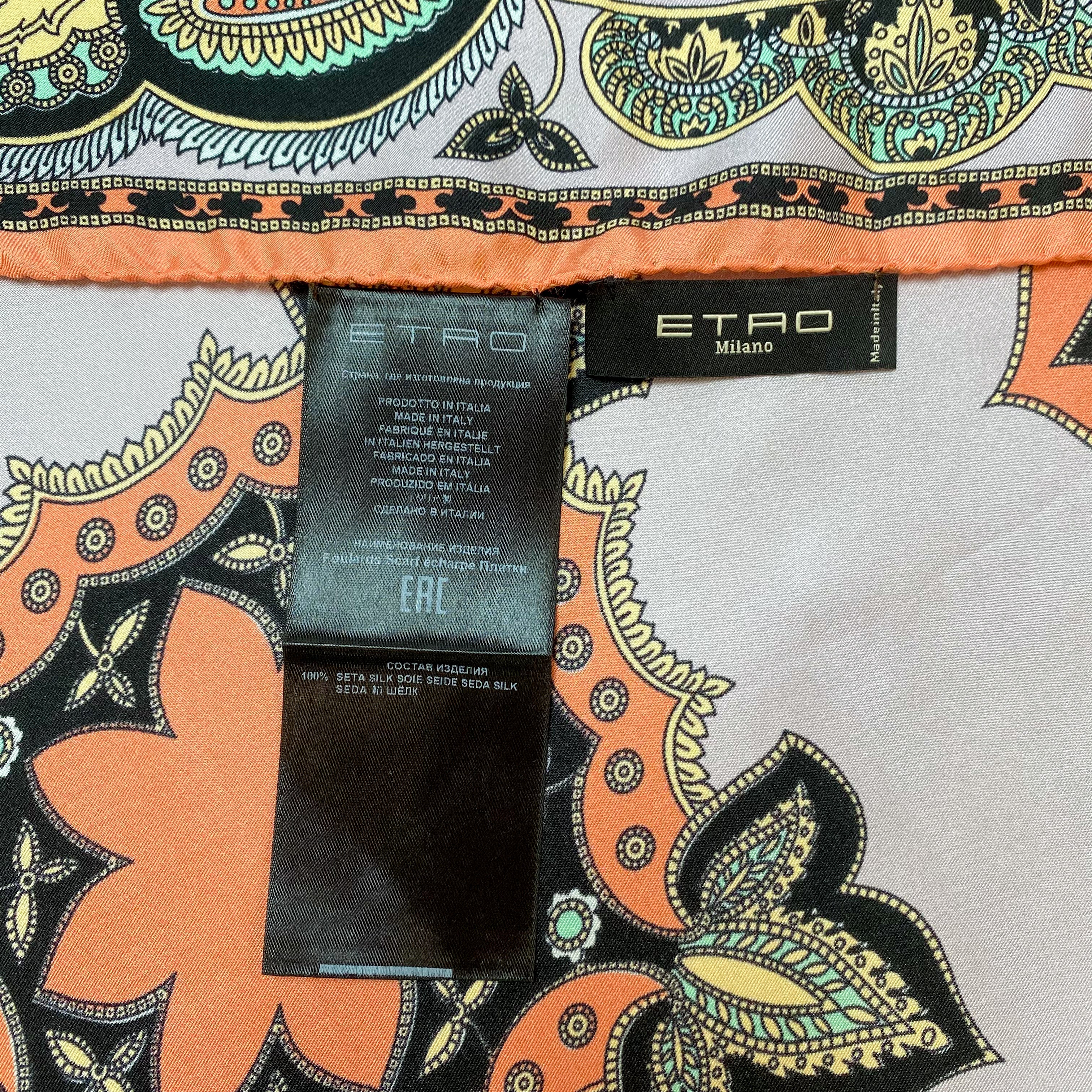 Etro Paisley Silk Scarf
