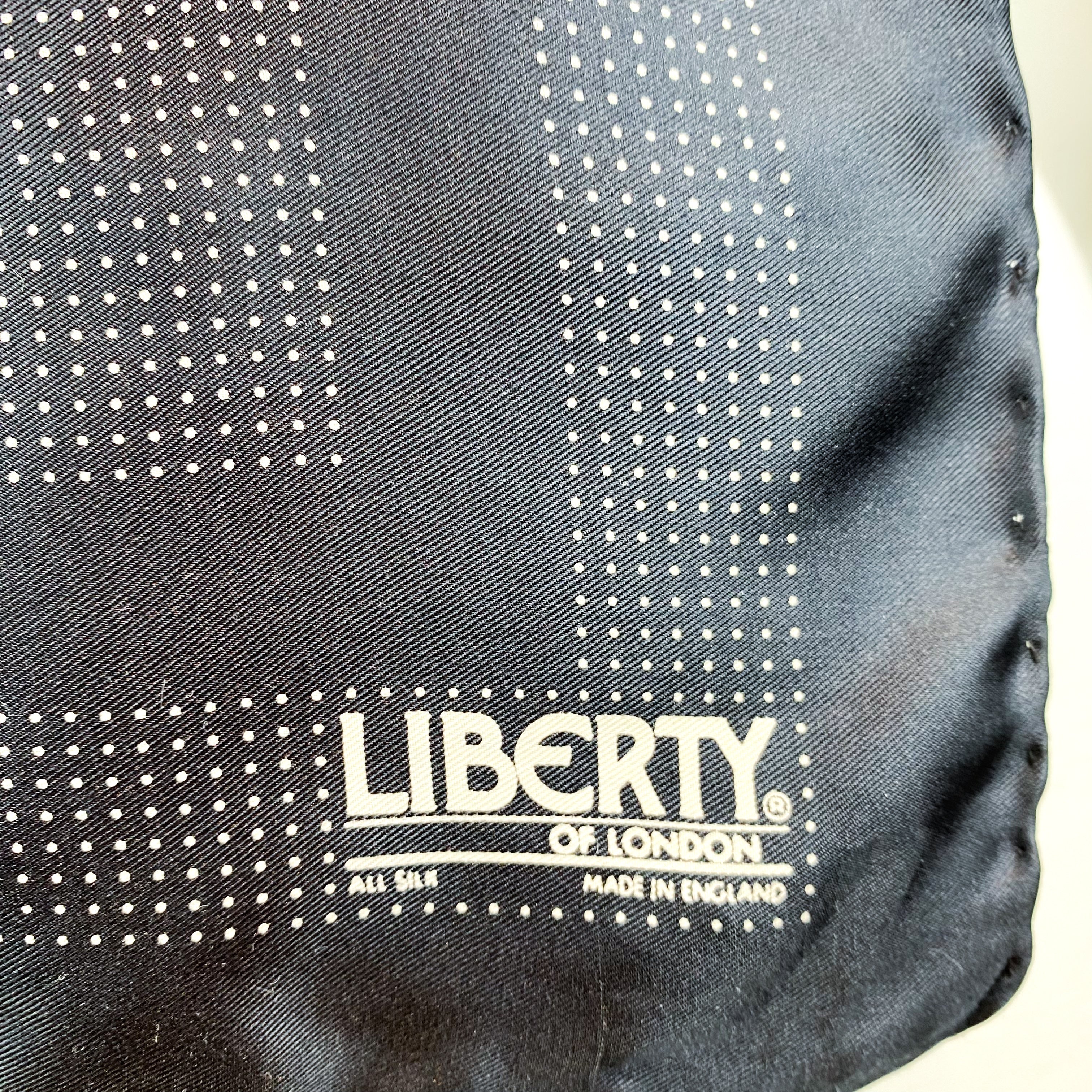 Black and White Vintage Liberty Silk Scarf