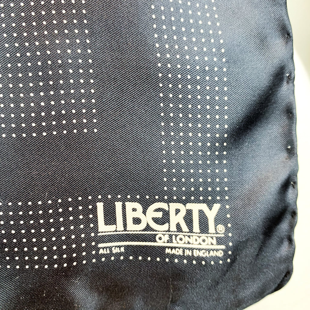 Black and White Vintage Liberty Silk Scarf