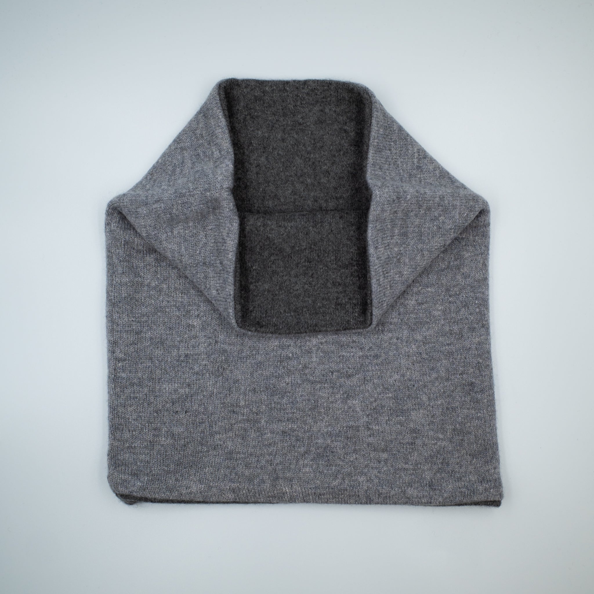 Men’s Charcoal and Smoke Grey Luxury Double Layered Snood