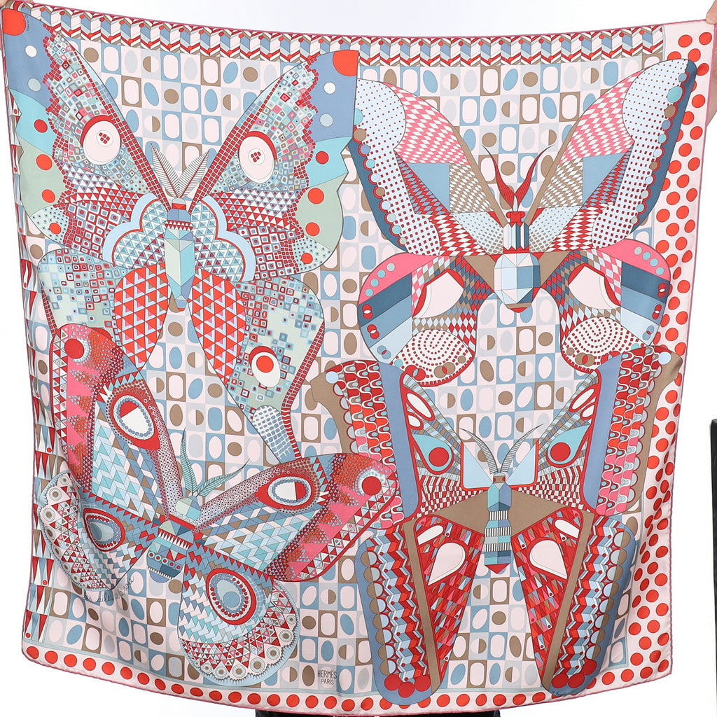 Hermès Les Ailes de la Soie Silk Scarf Quite Rare