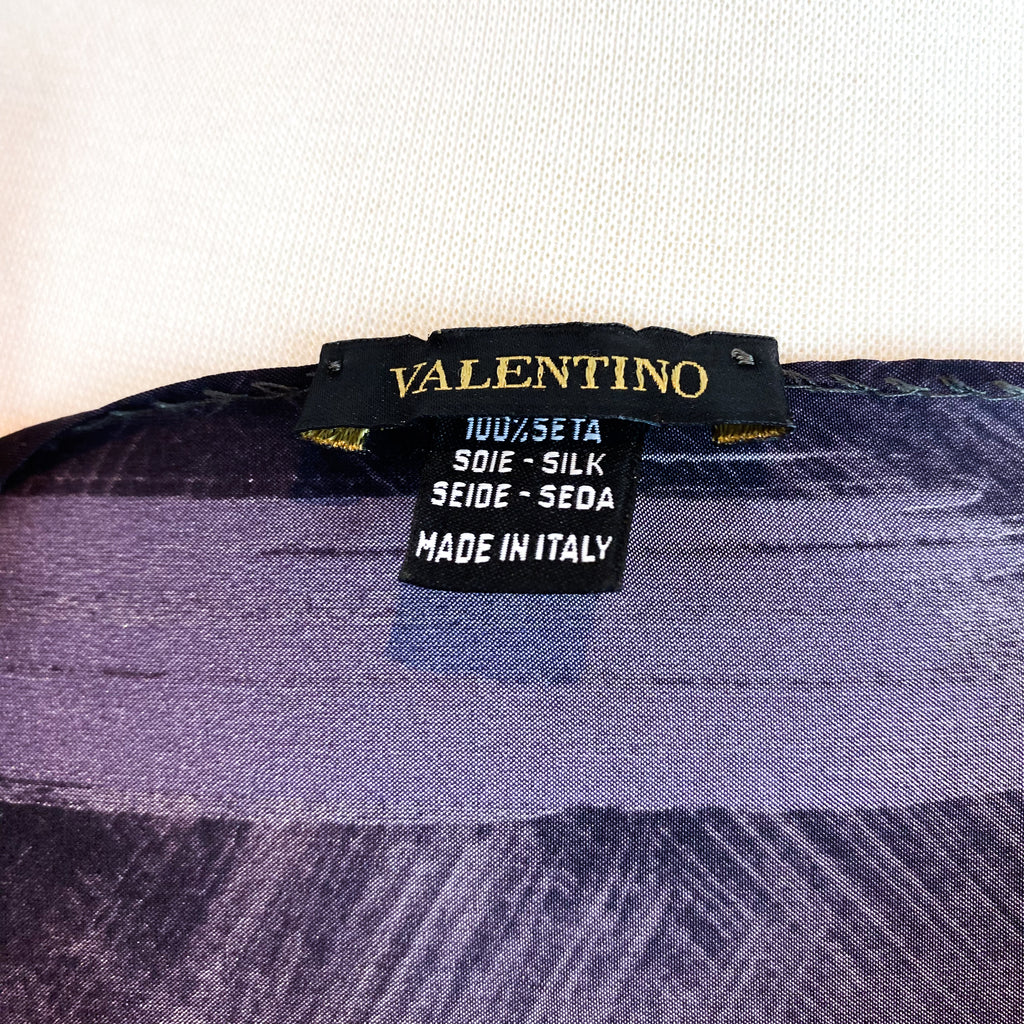 Designer Valentino Abstract Silk Scarf