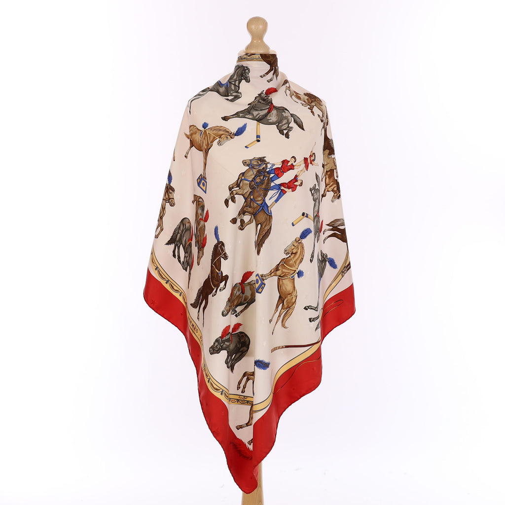Hermès En Piste Silk Scarf