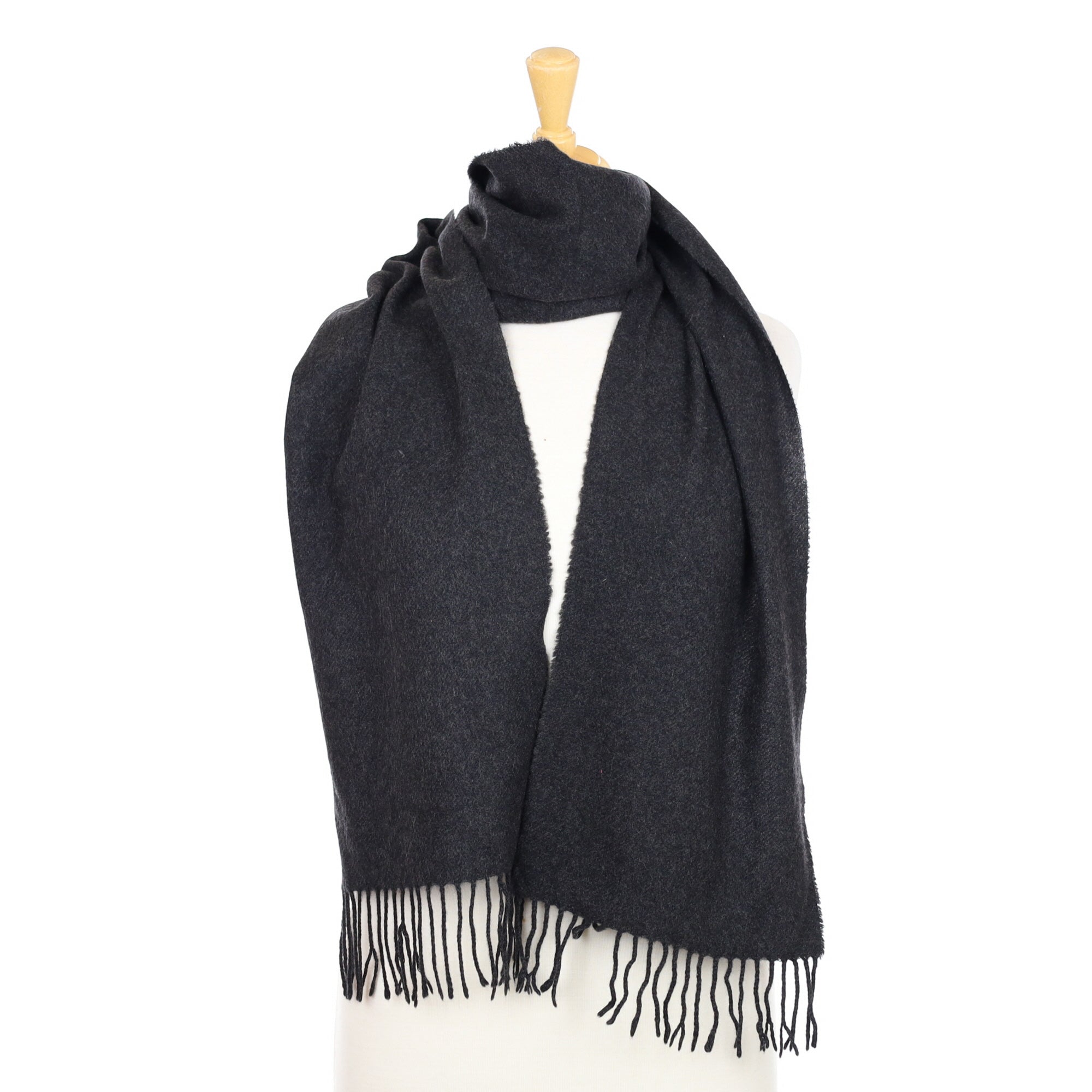 Dark Slate Grey Cashmere Woven Scarf