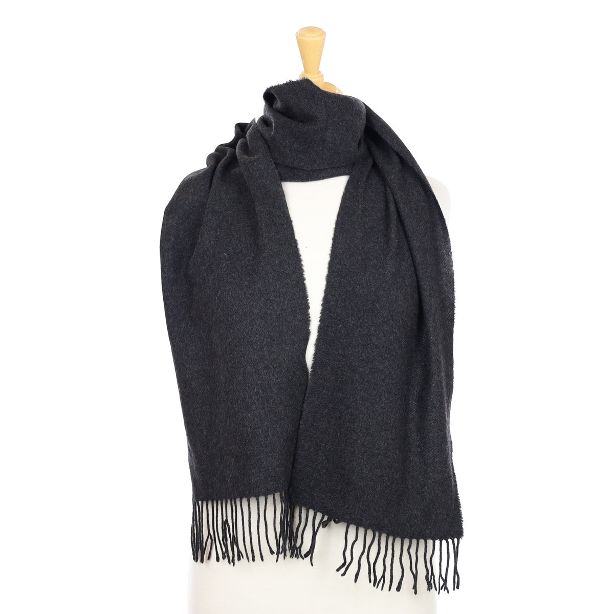 Dark Slate Grey Cashmere Woven Scarf