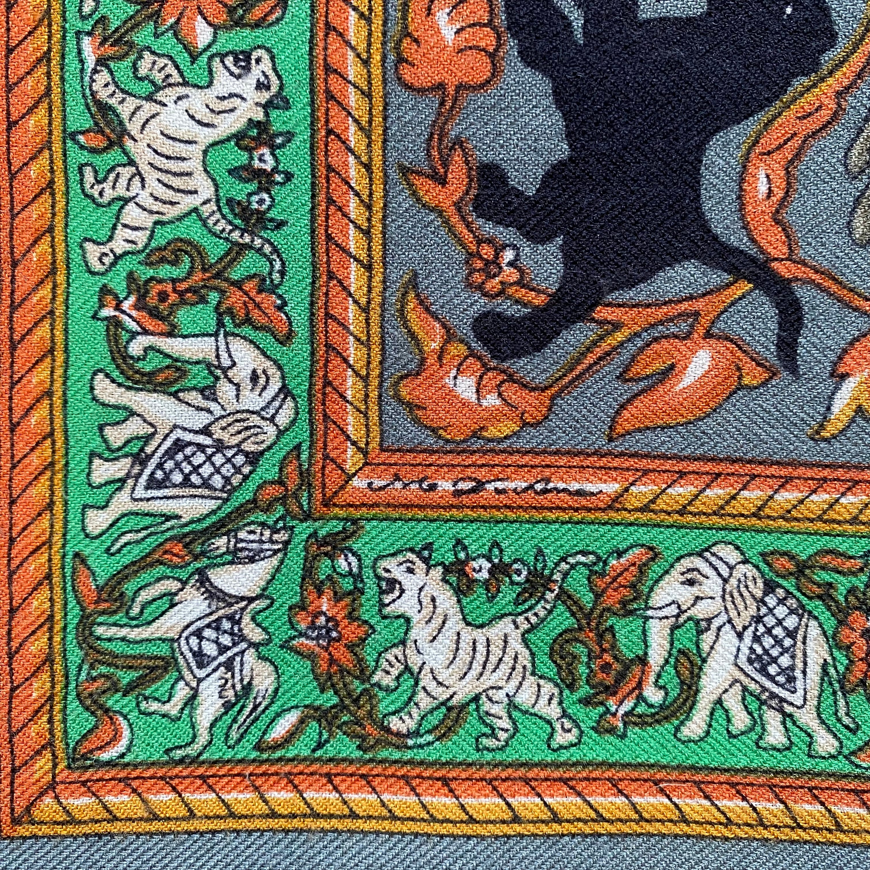 Hermès Chasse En Inde Cashmere/Silk Scarf