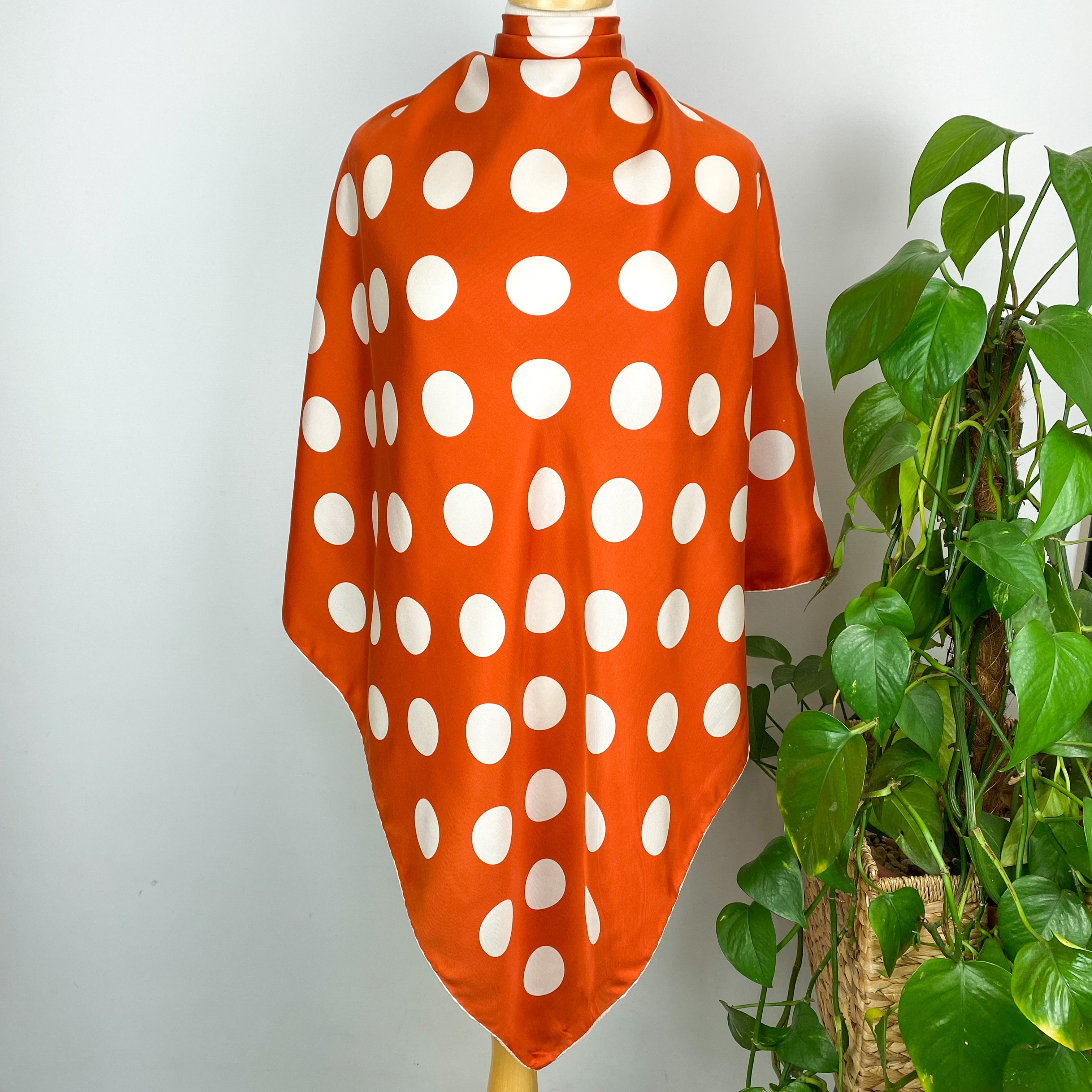 Brand New Holland & Holland Spotty Silk Scarf