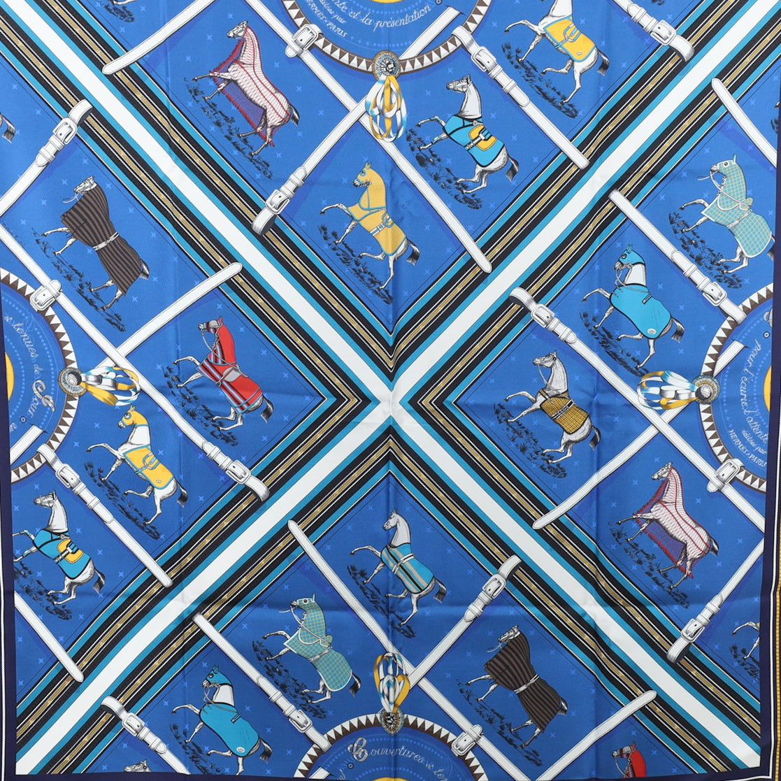 Brand New Boxed Hermès Couvertures Et Tenues Double Faced Silk Scarf