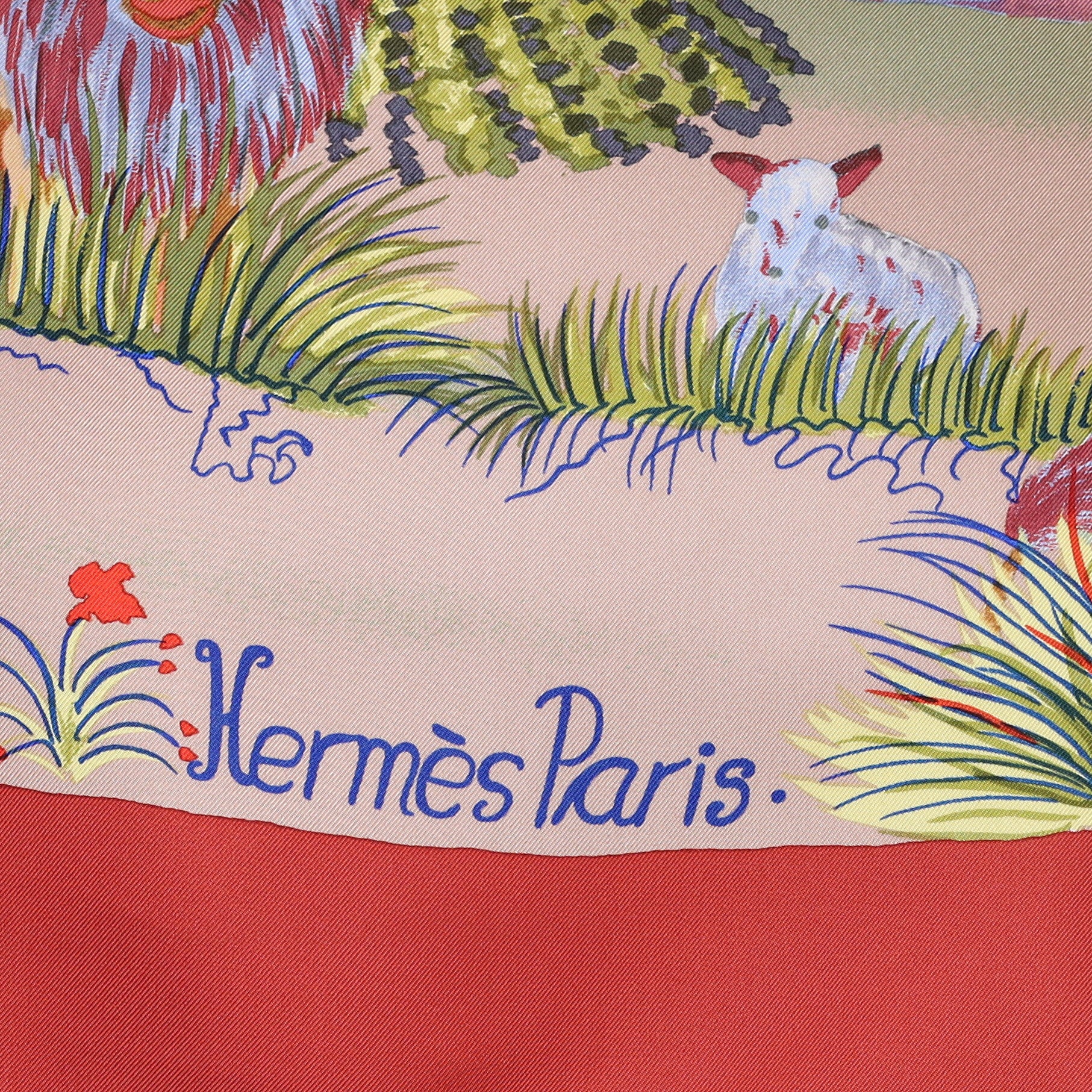 Pristine Hermès Nuba Mountain Silk Scarf