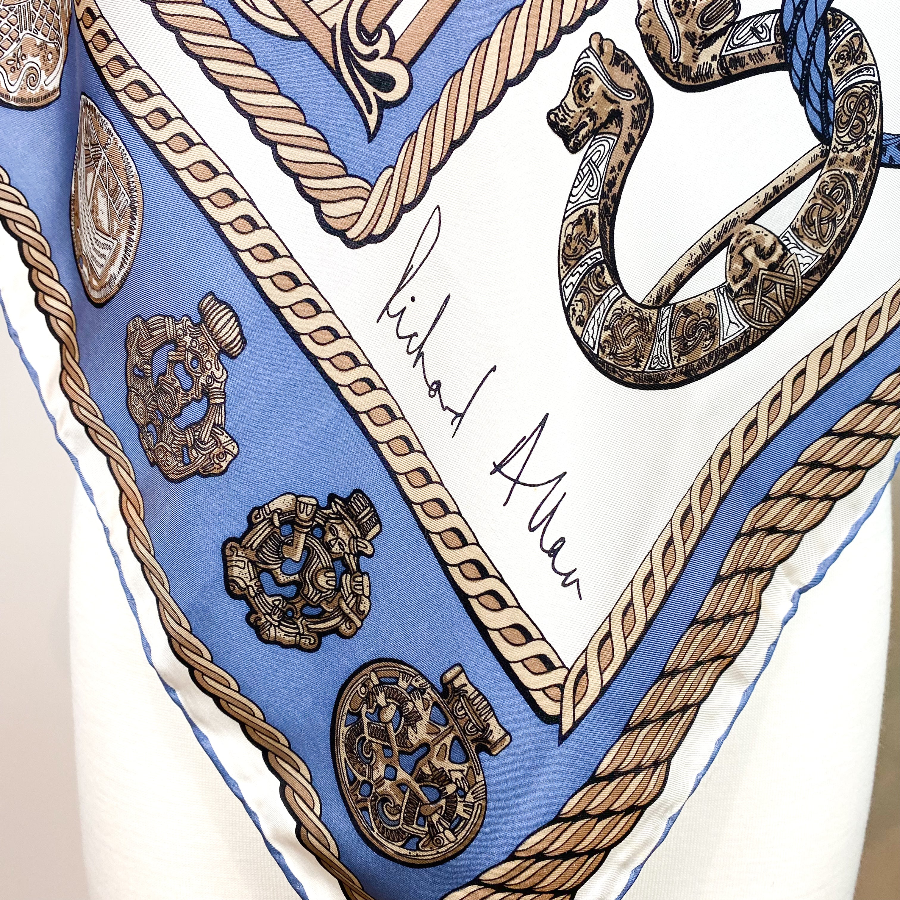1970s Richard Allan Vintage Silk Scarf