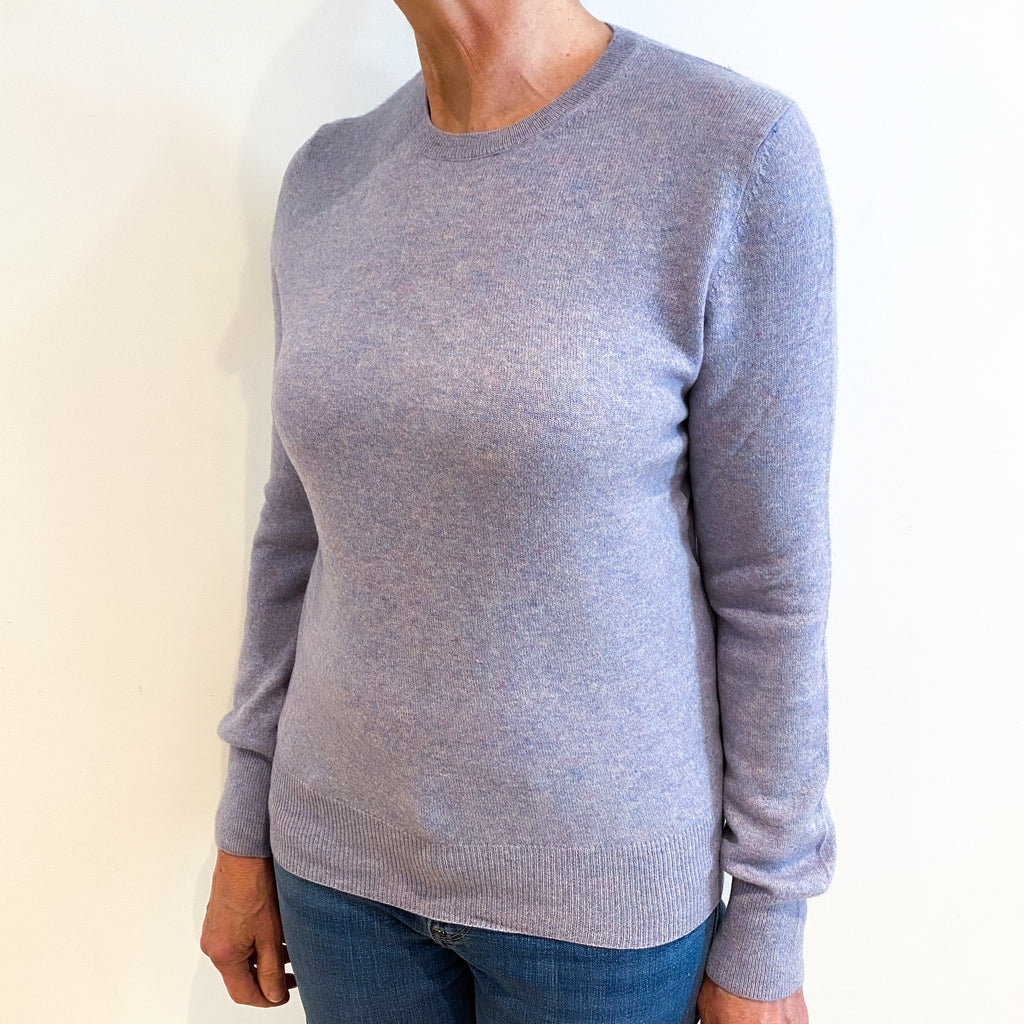 Lilac Purple Cashmere Crew Neck Jumper Medium