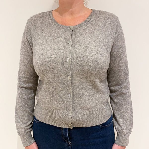 Grey Cashmere Cardigan Large
