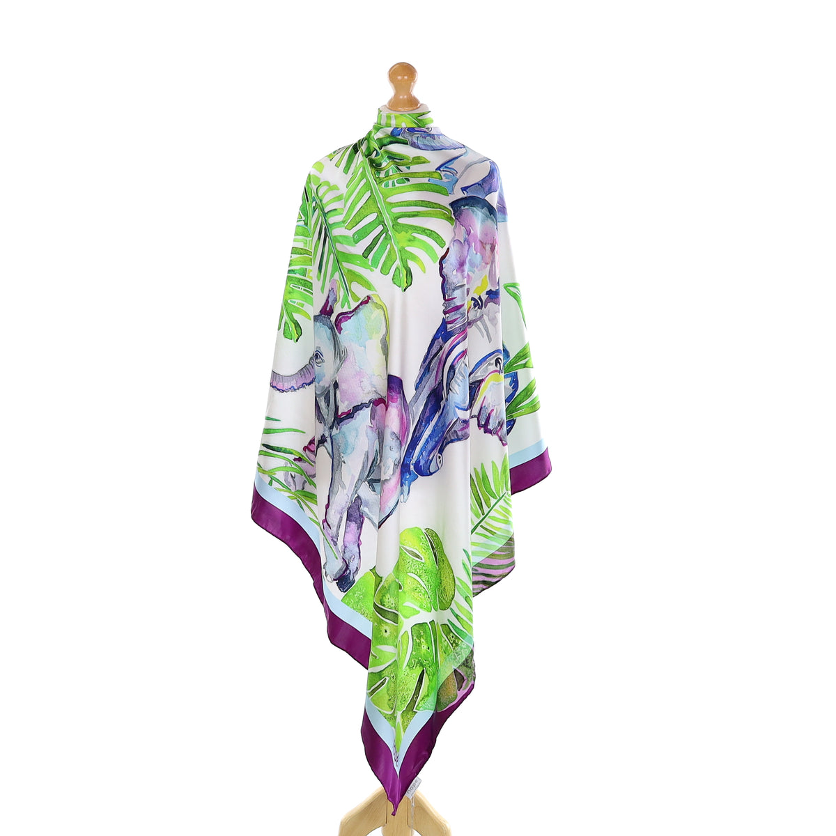 Brand New Boxed Nape Elephant Silk Scarf