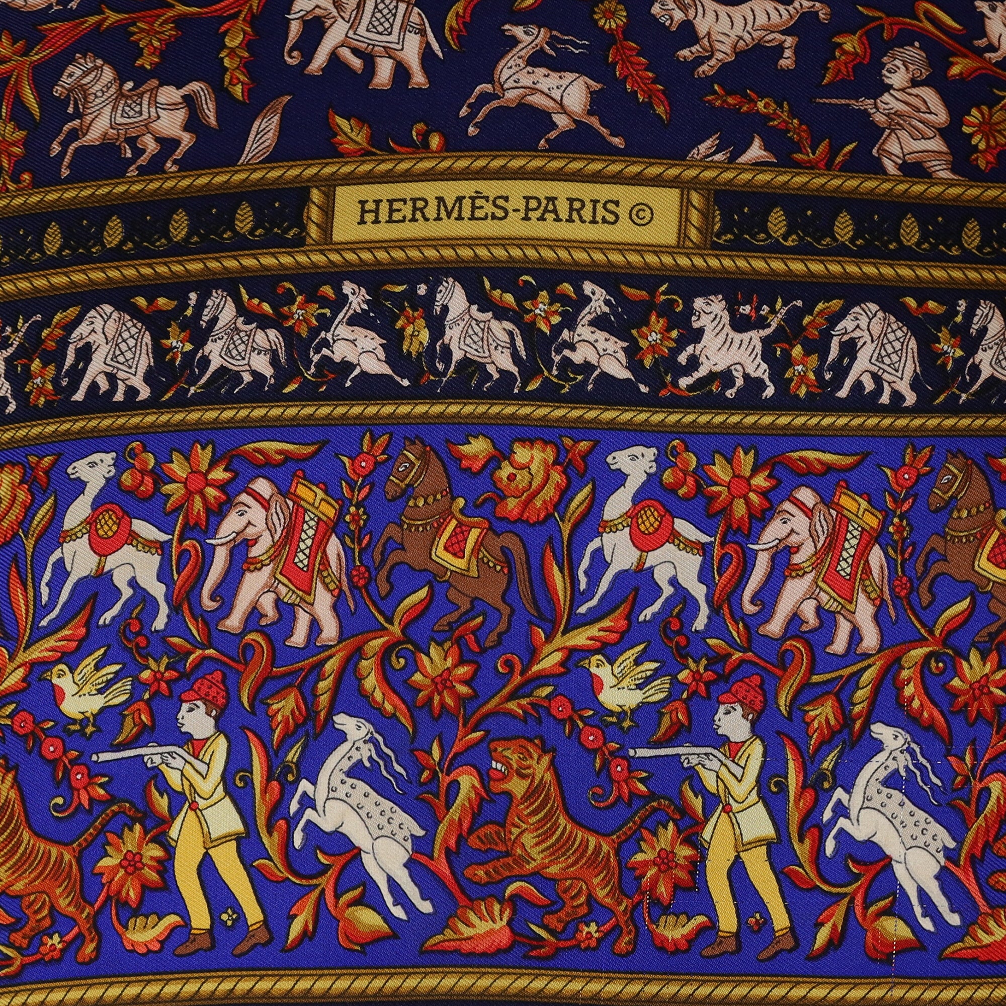 Hermès Chasse en Inde Silk Scarf