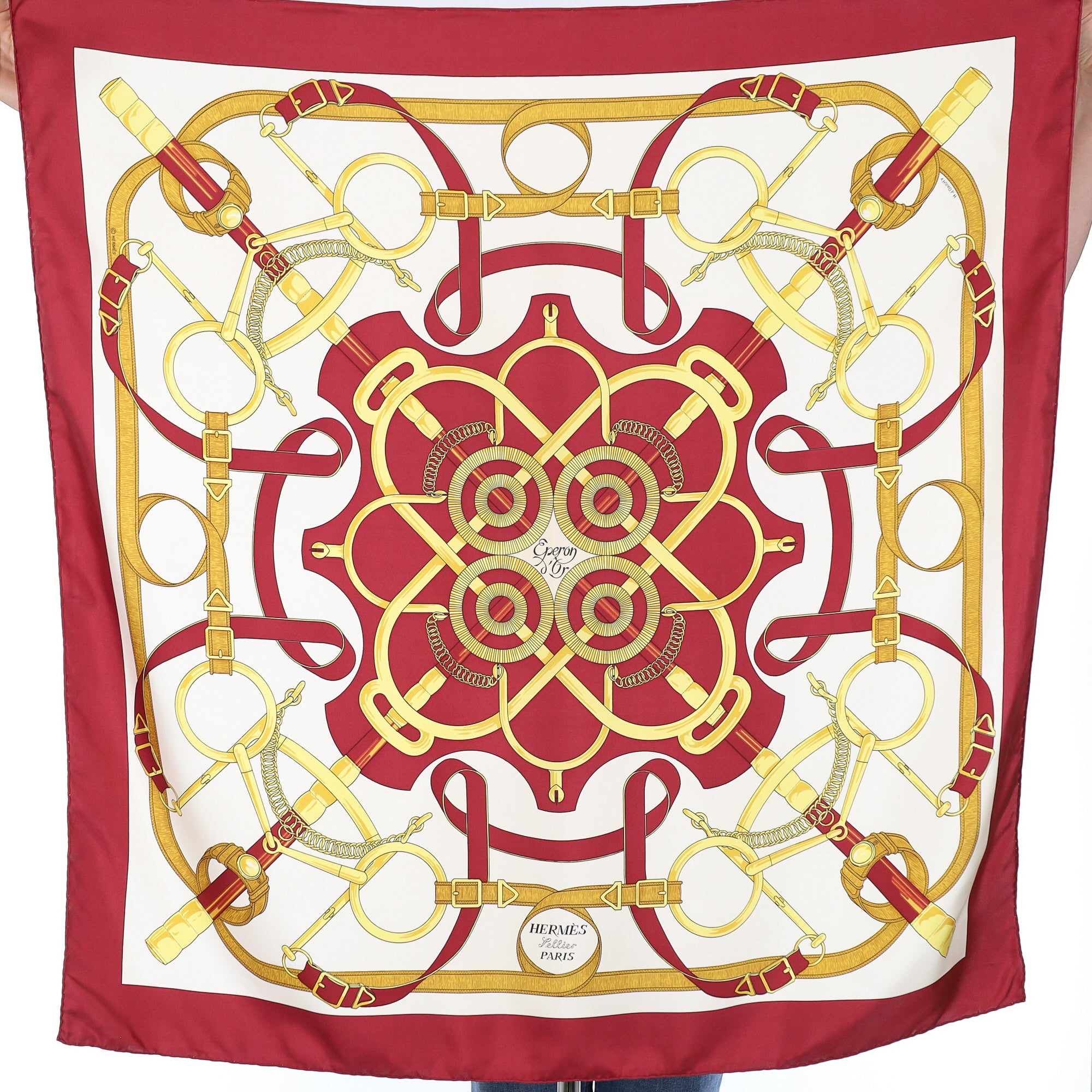 Hermès Eperon D'or Silk Scarf