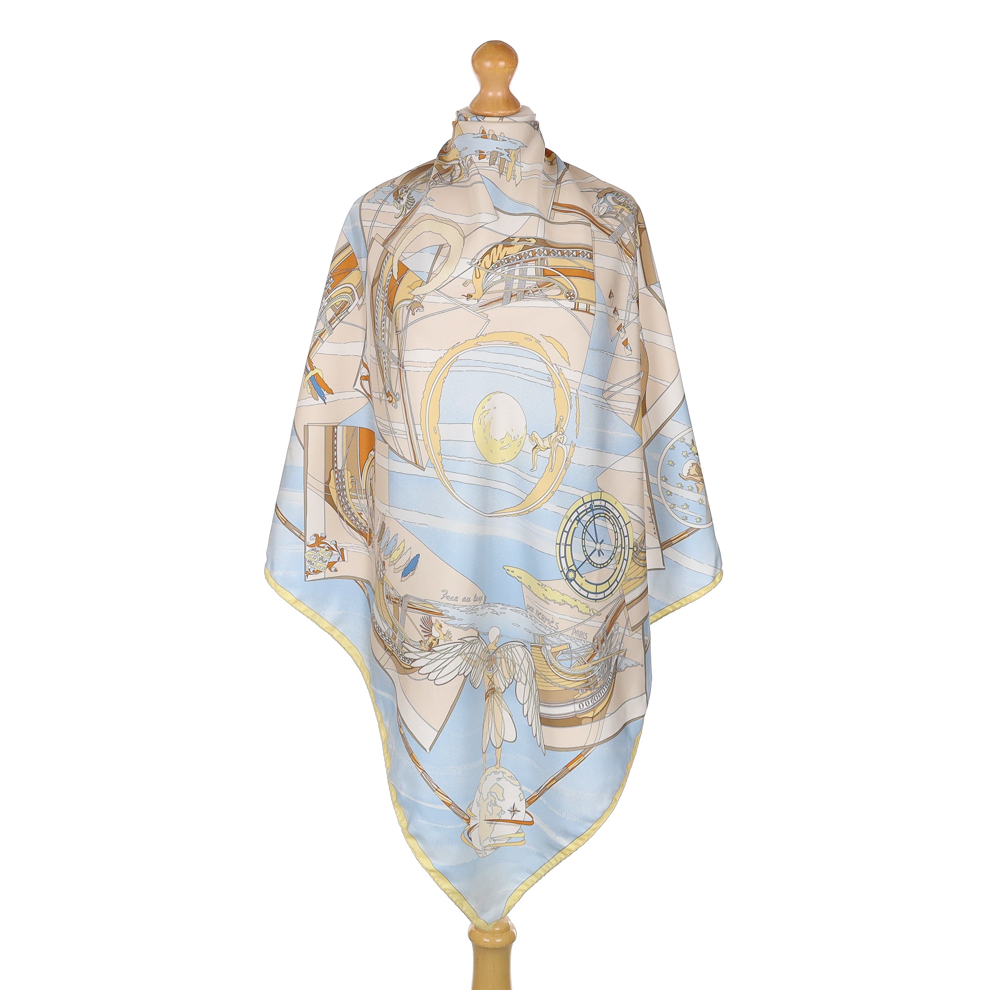 Hermès Face Au Large Silk Scarf