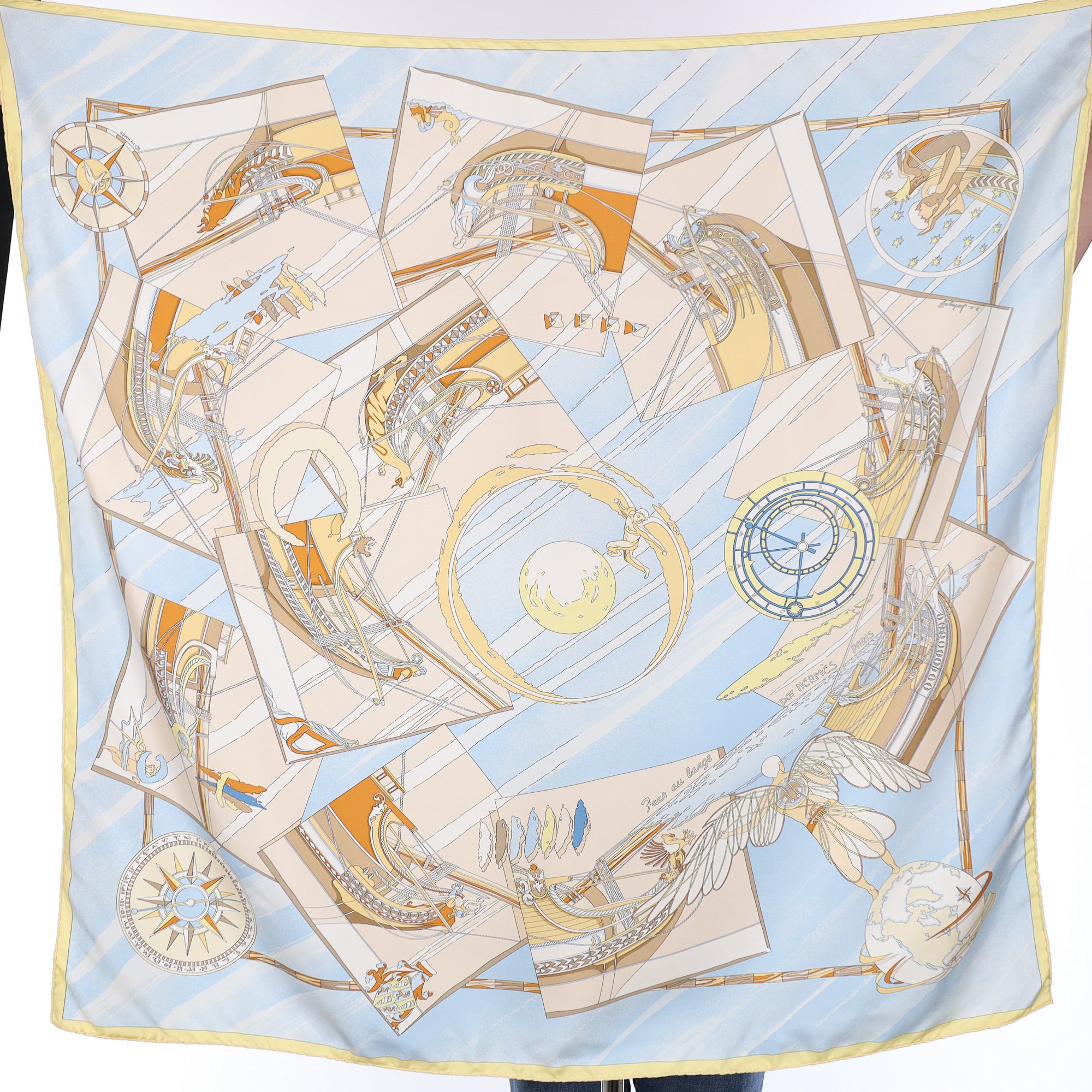 Hermès Face Au Large Silk Scarf