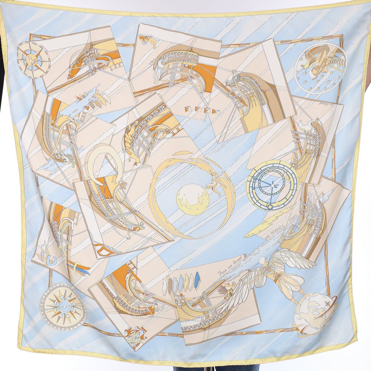 Hermès Face Au Large Silk Scarf