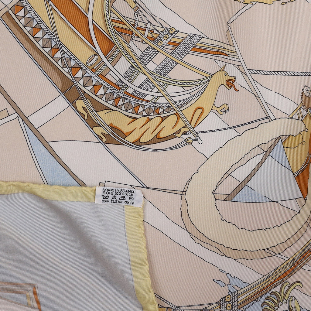 Hermès Face Au Large Silk Scarf