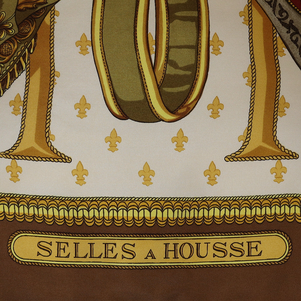 Hermès Selles A Housee Silk Scarf