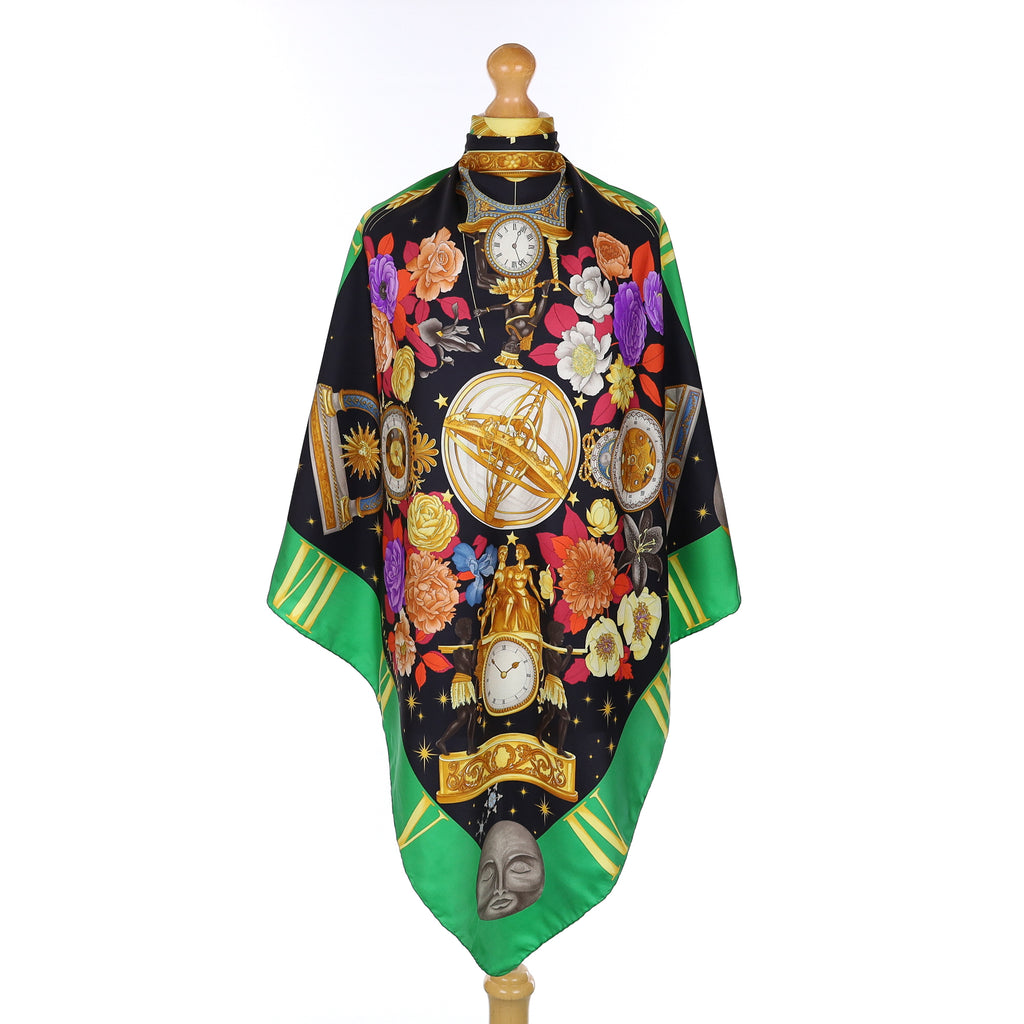 Leonard Ornate Clocks Silk Scarf