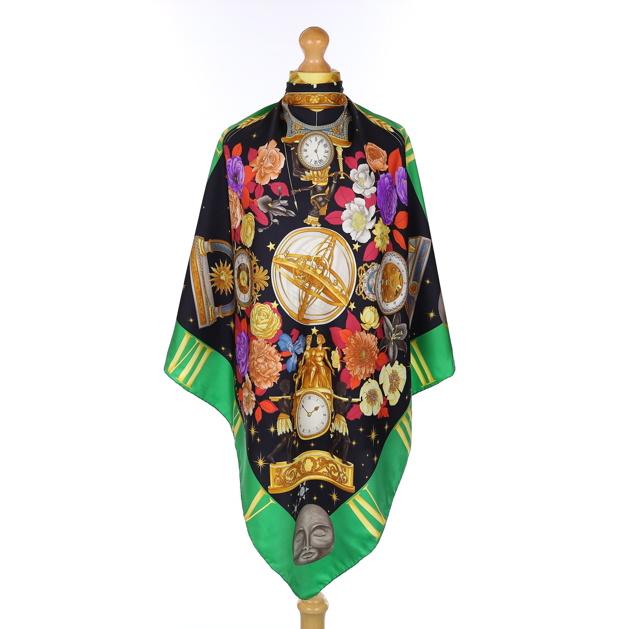 Leonard Ornate Clocks Silk Scarf